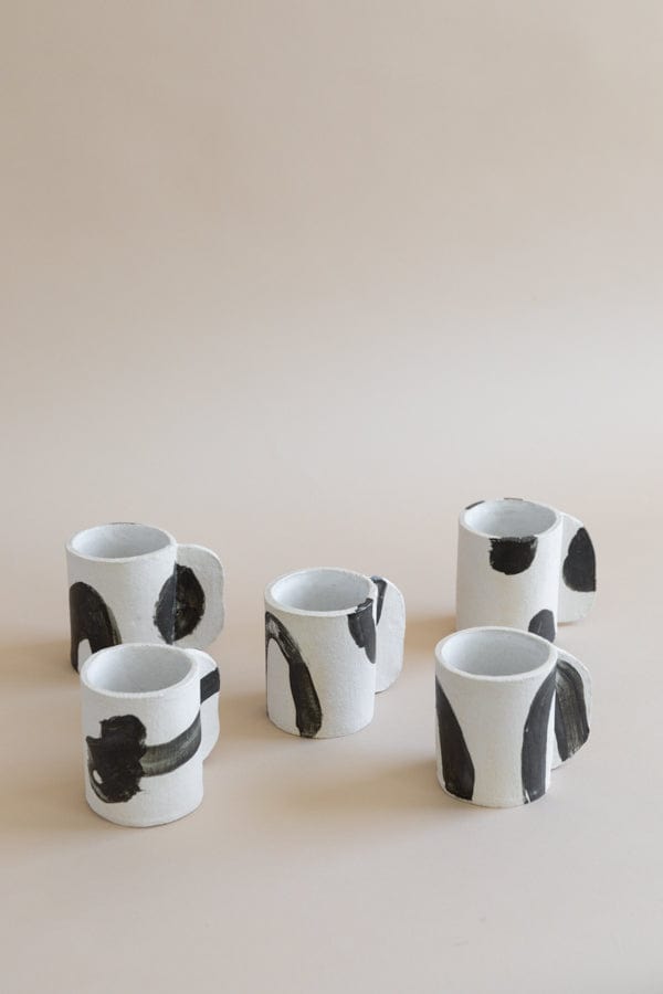 Heyja Do Drinkware Hand Sculpted Patterned Ceramic Mugs by Heyja Do