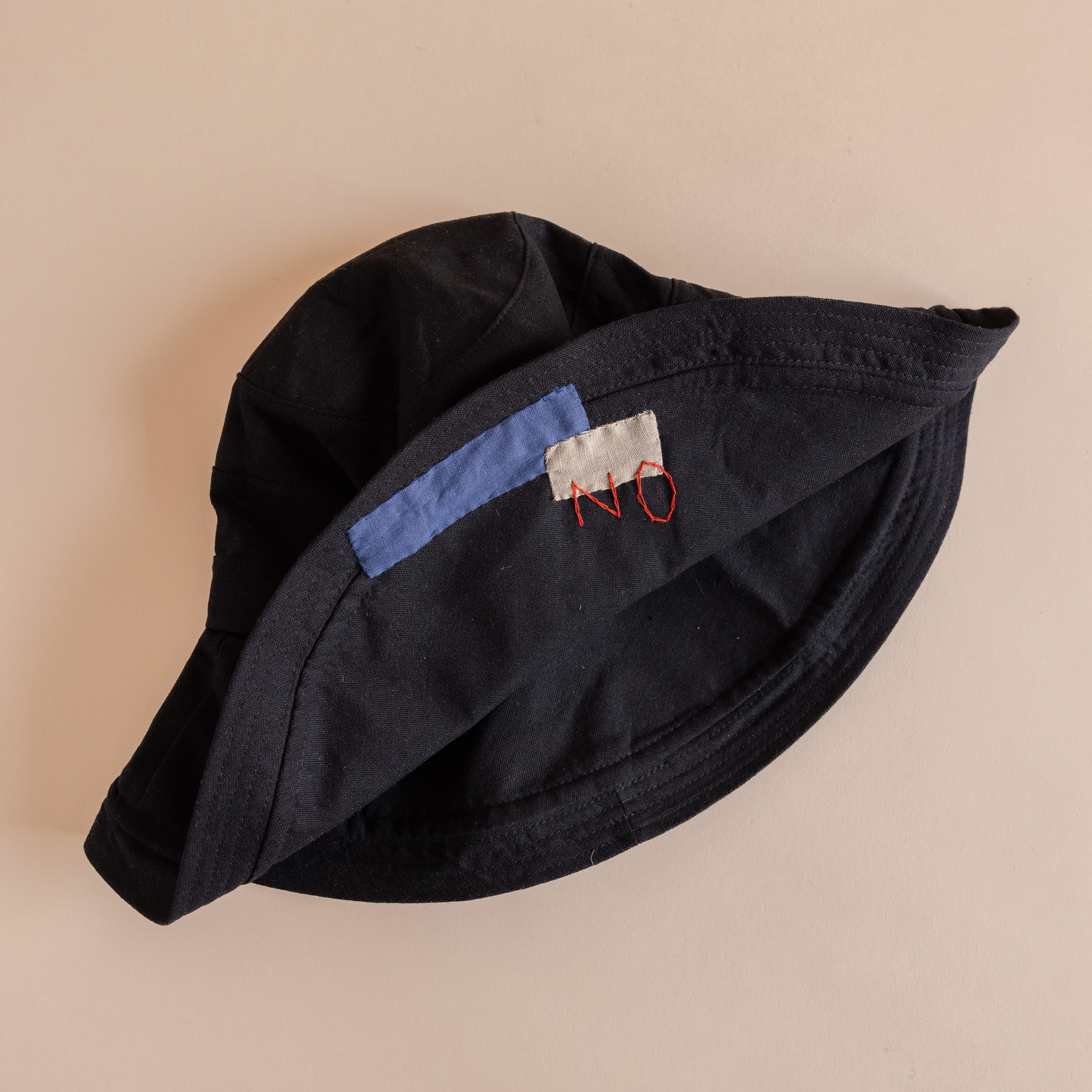 Heyja Do Hats Black Patchwork Wire Brim Sun Hat by Heyja Do