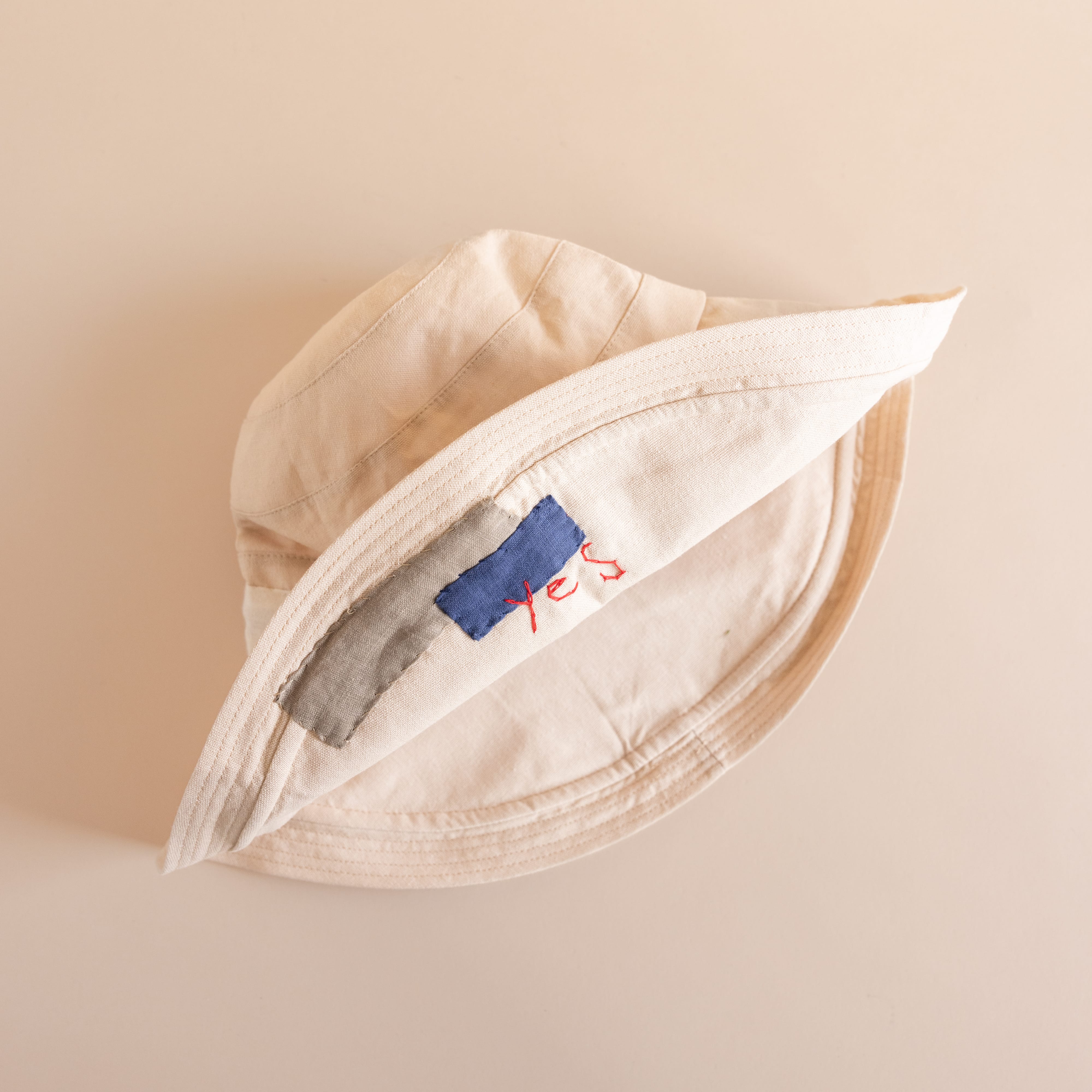 Heyja Do Hats Ivory Patchwork Wire Brim Sun Hat by Heyja Do