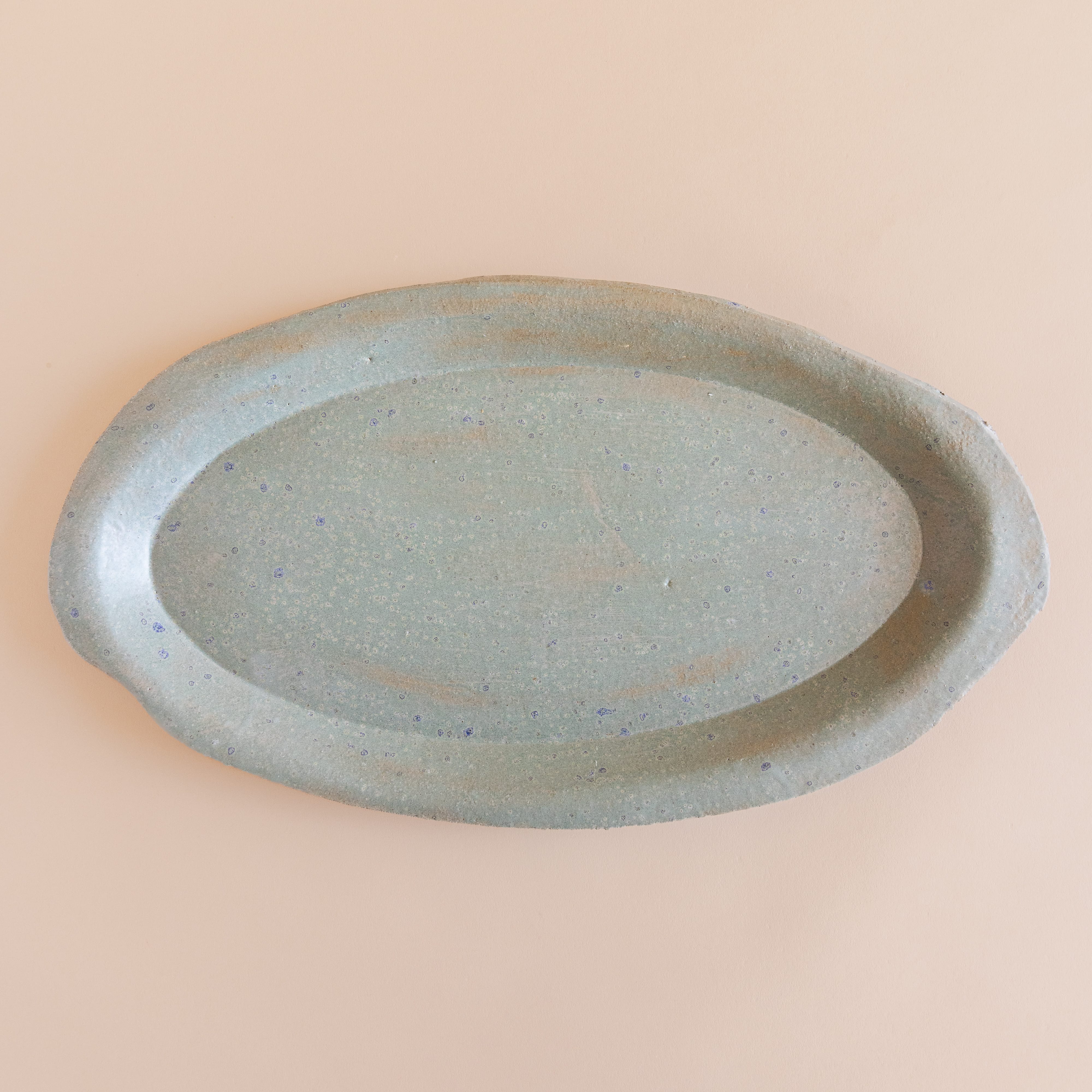 Heyja Do Serveware Aqua Oval Platter by Heyja Do