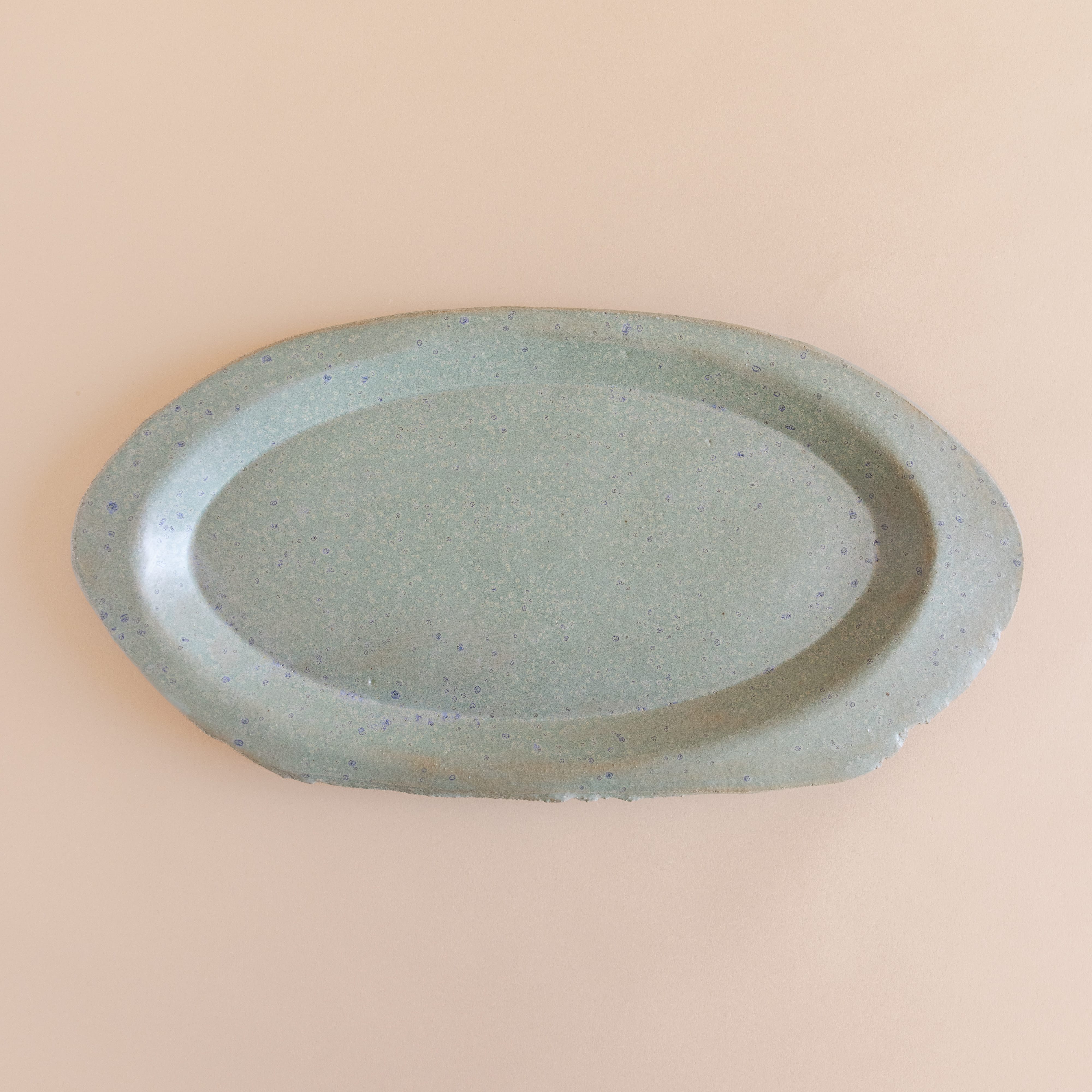 Heyja Do Serveware Aqua Oval Platter by Heyja Do