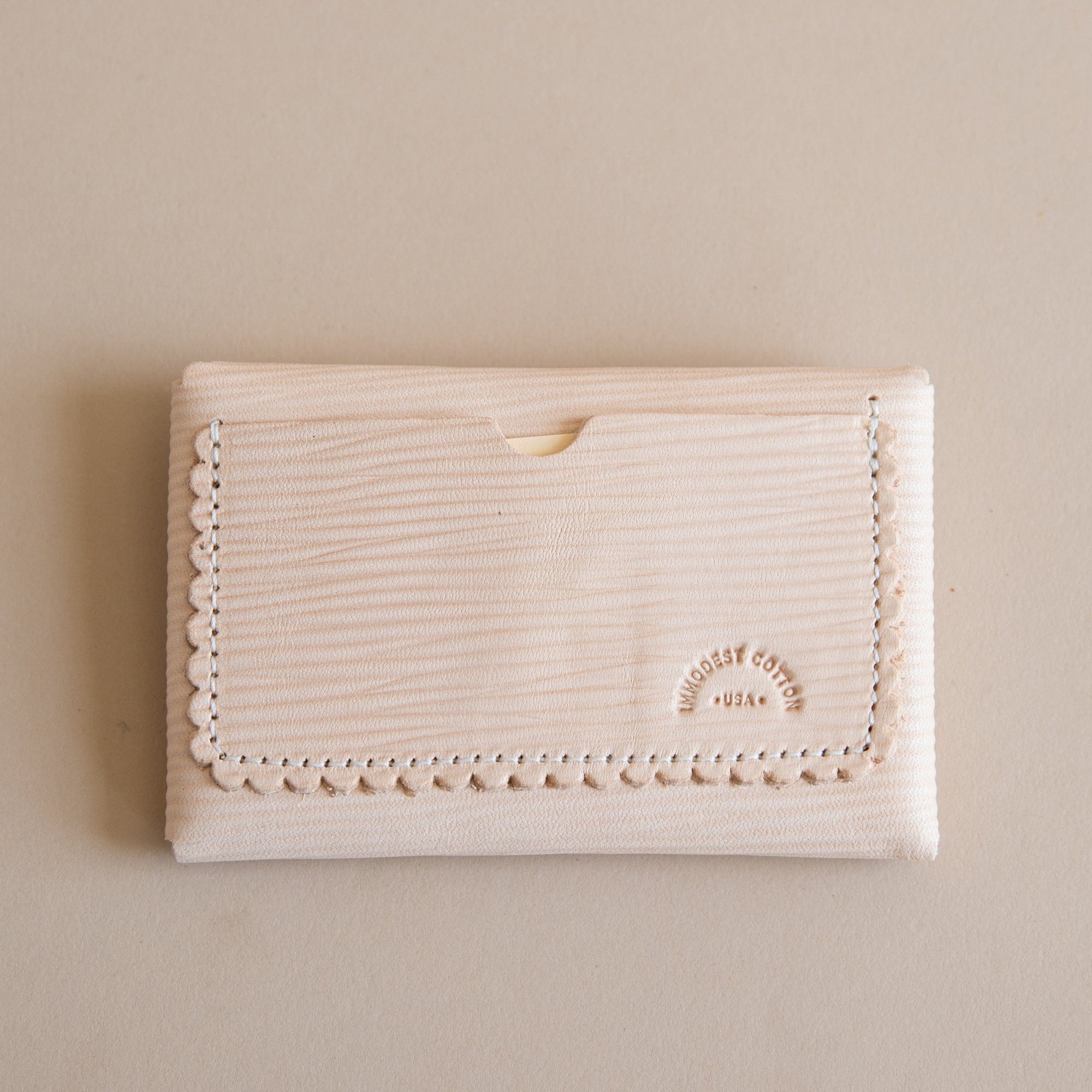 immodest cotton Wallets Scallop Wallet in Natural