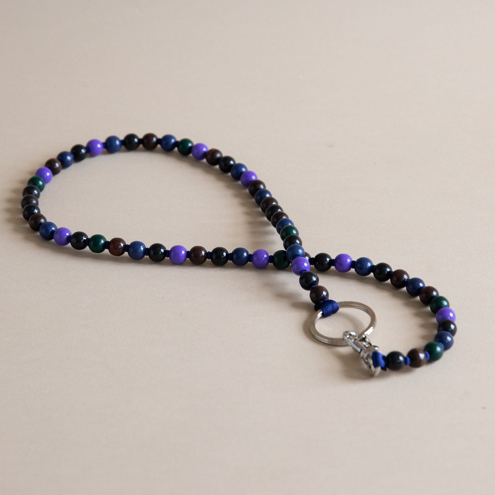 Ina Seifart Keychains Blackmix Long Beaded Keyholder