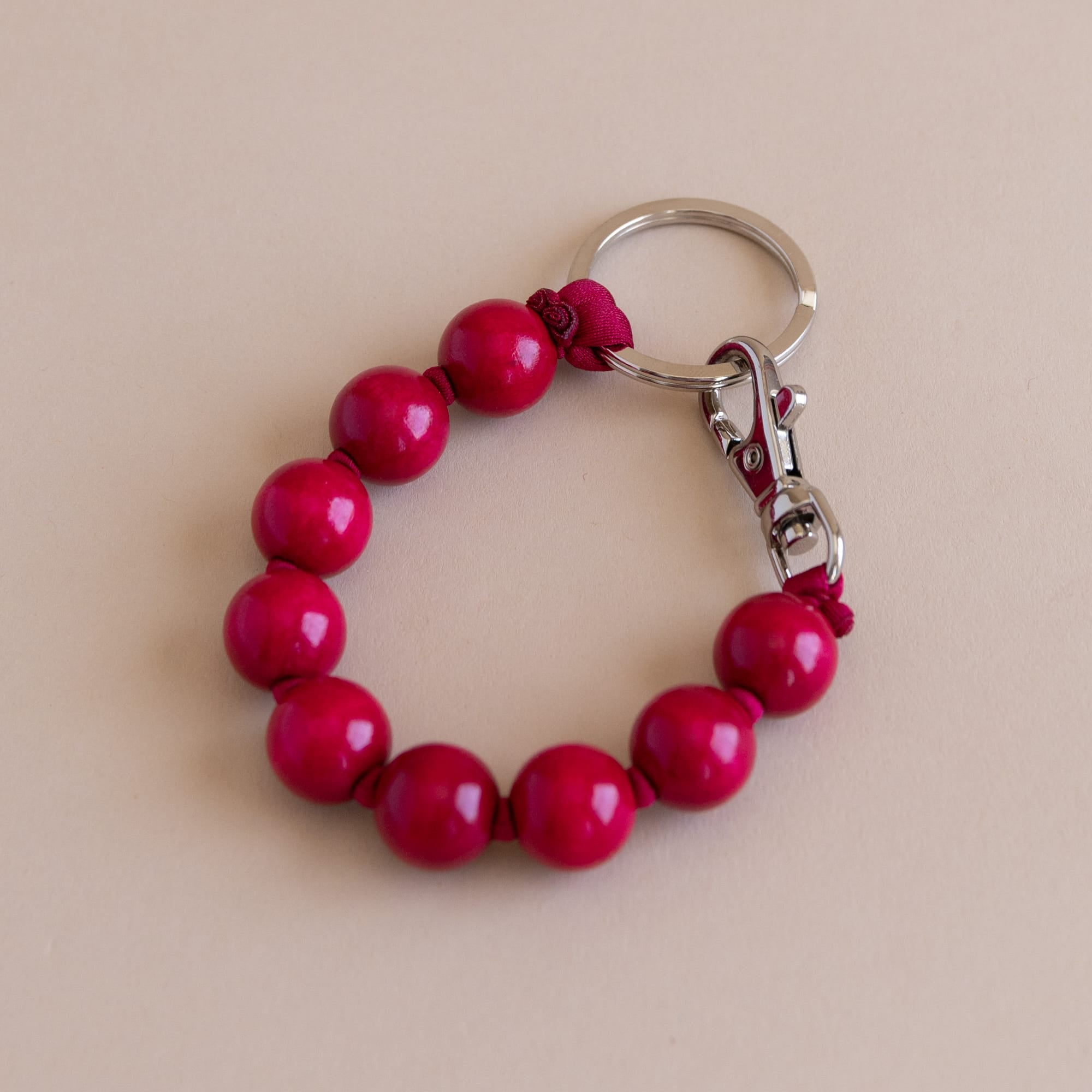 Ina Seifart Keychains Bordo Short Big Beaded Keyholder