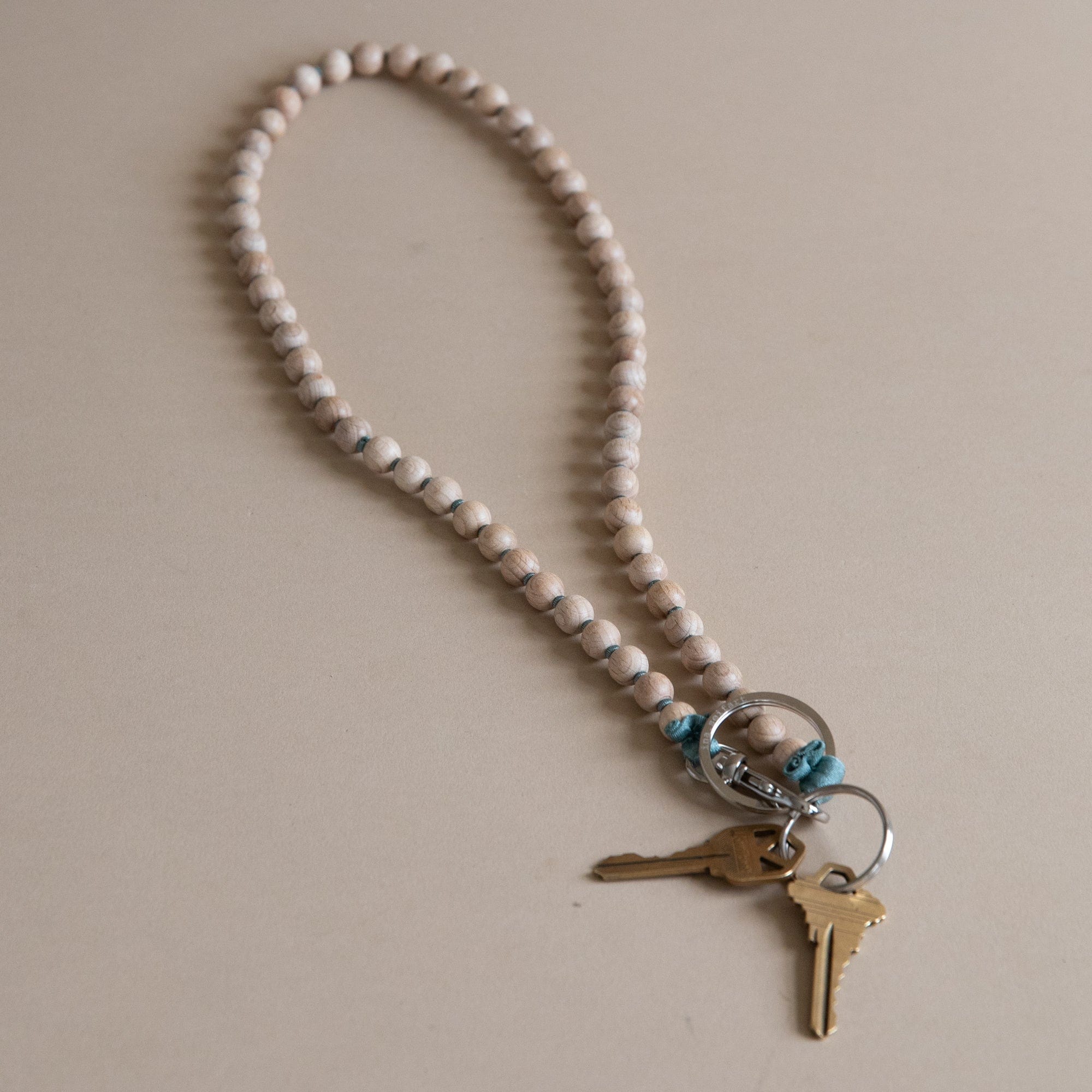 Ina Seifart Keychains Natural/Salvia Long Beaded Keyholder