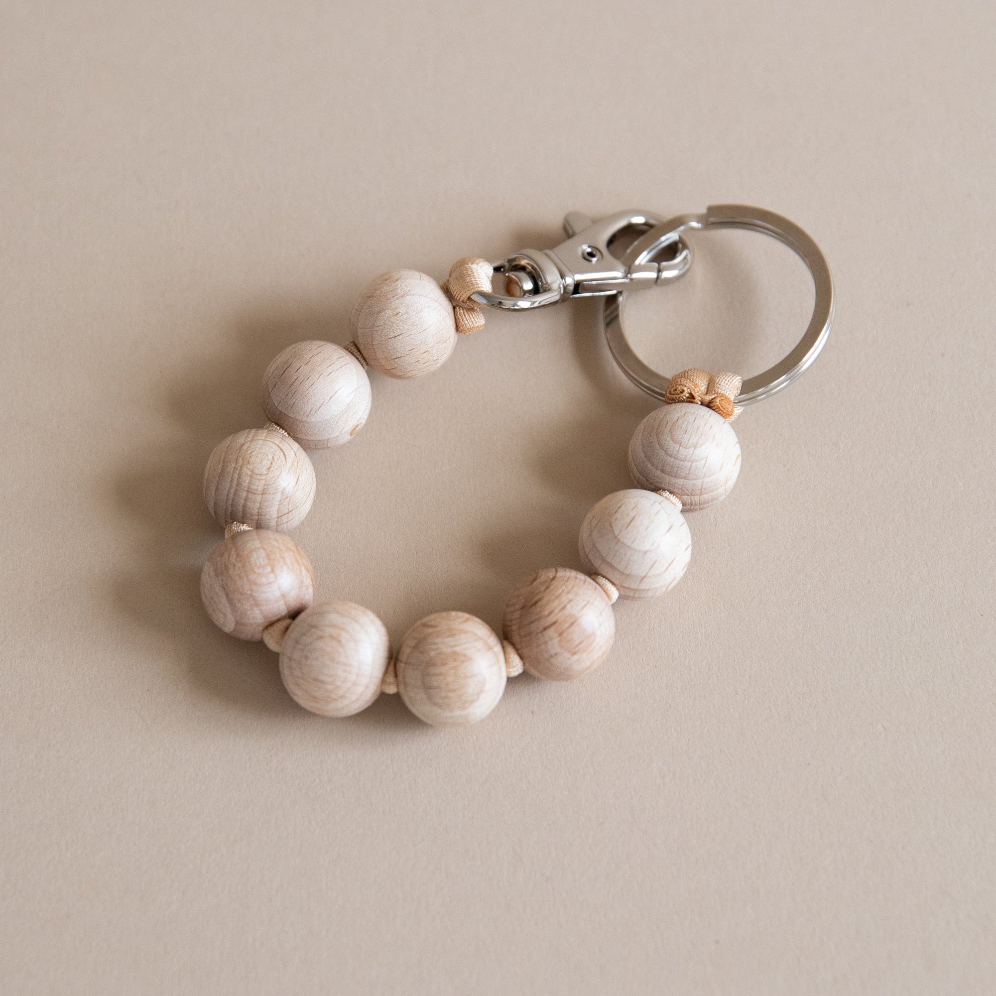 Ina Seifart Keychains Natural Short Big Beaded Keyholder
