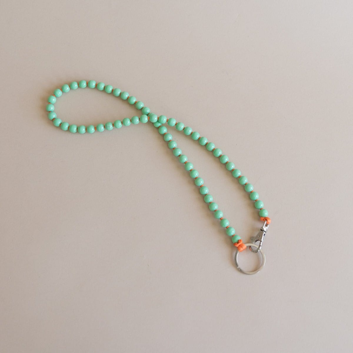 Ina Seifart Keychains Pastel/Green/Orange Long Beaded Keyholder