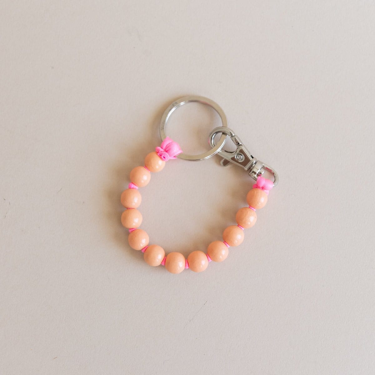 Ina Seifart Keychains Peach/Pink Short Beaded Keyholder