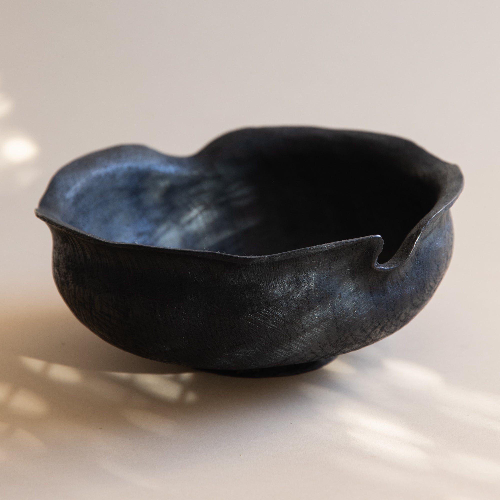Jamie Gaunt Trays + Catchalls Ebonized / Medium Stone Bowl in Oak