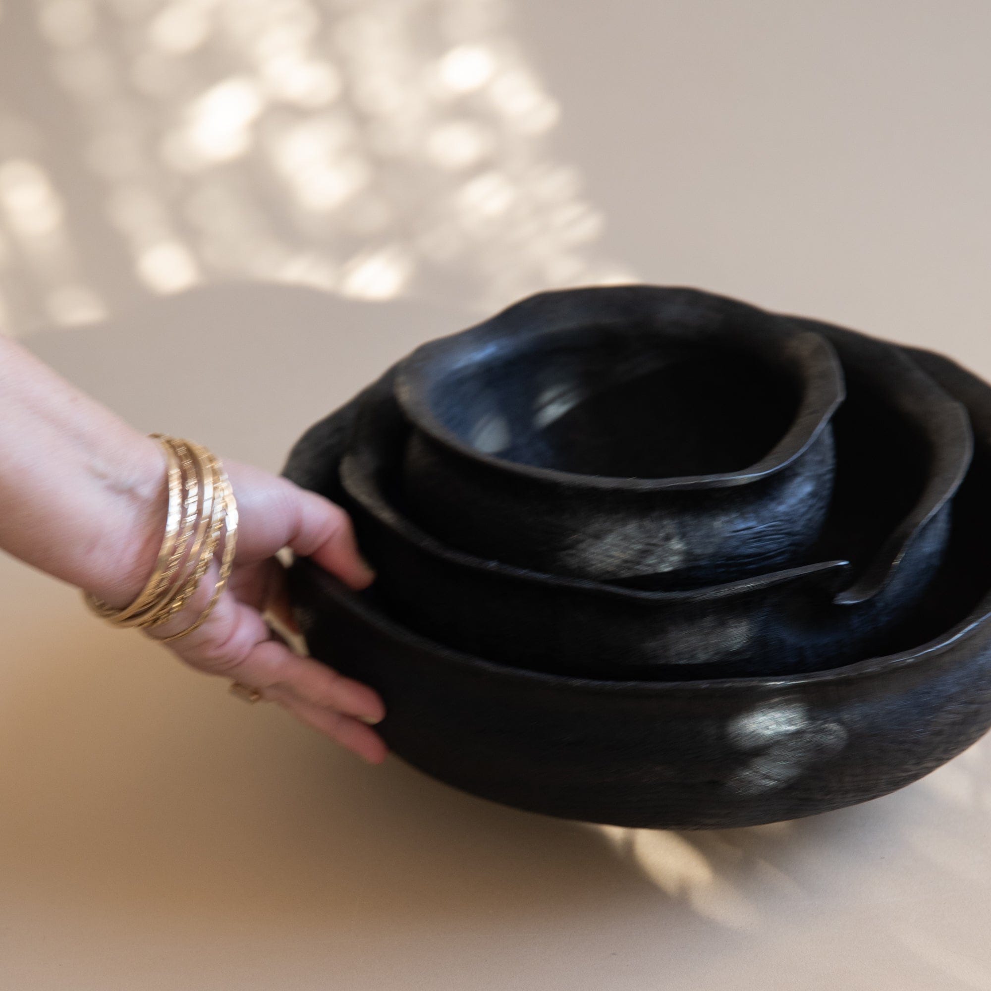 Jamie Gaunt Trays + Catchalls Stone Bowl in Oak