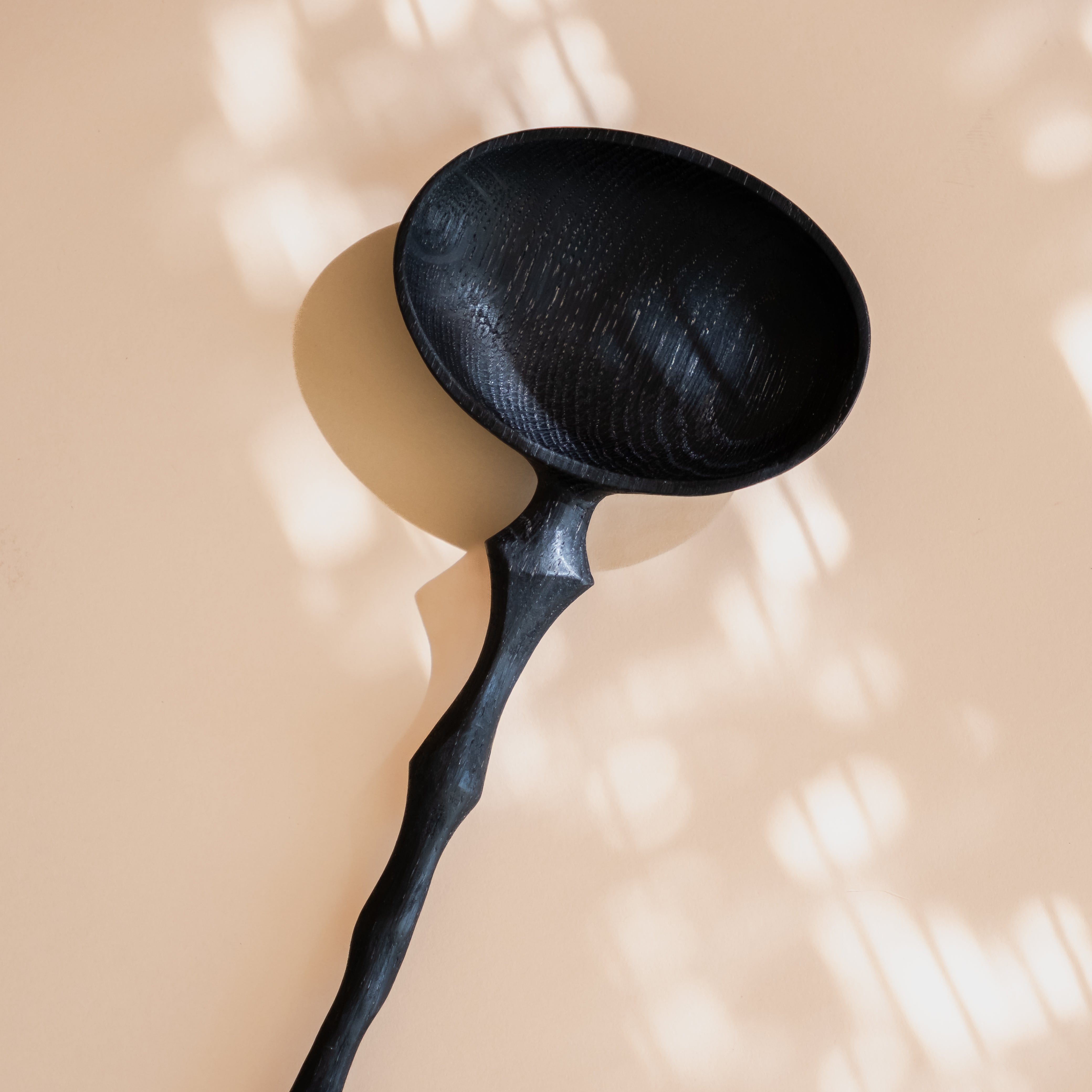 Jamie Gaunt Utensils Ebonized Oak Spoon with Crooked Handle