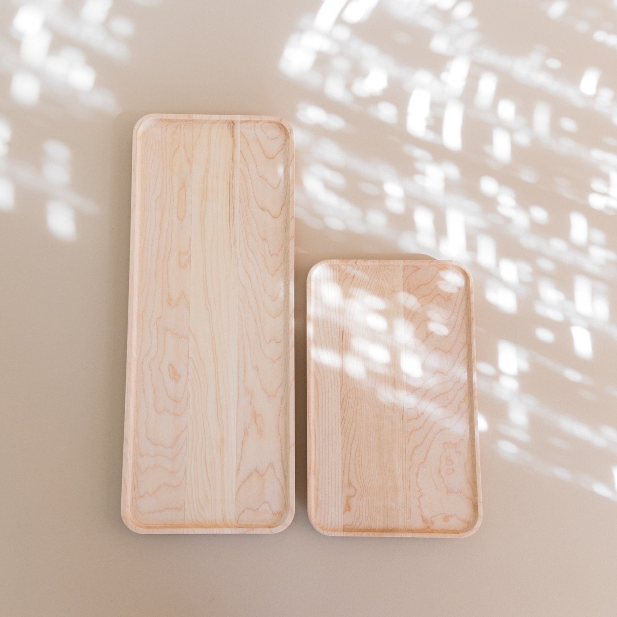 JK Adams Trays + Catchalls Footed Maple Tray