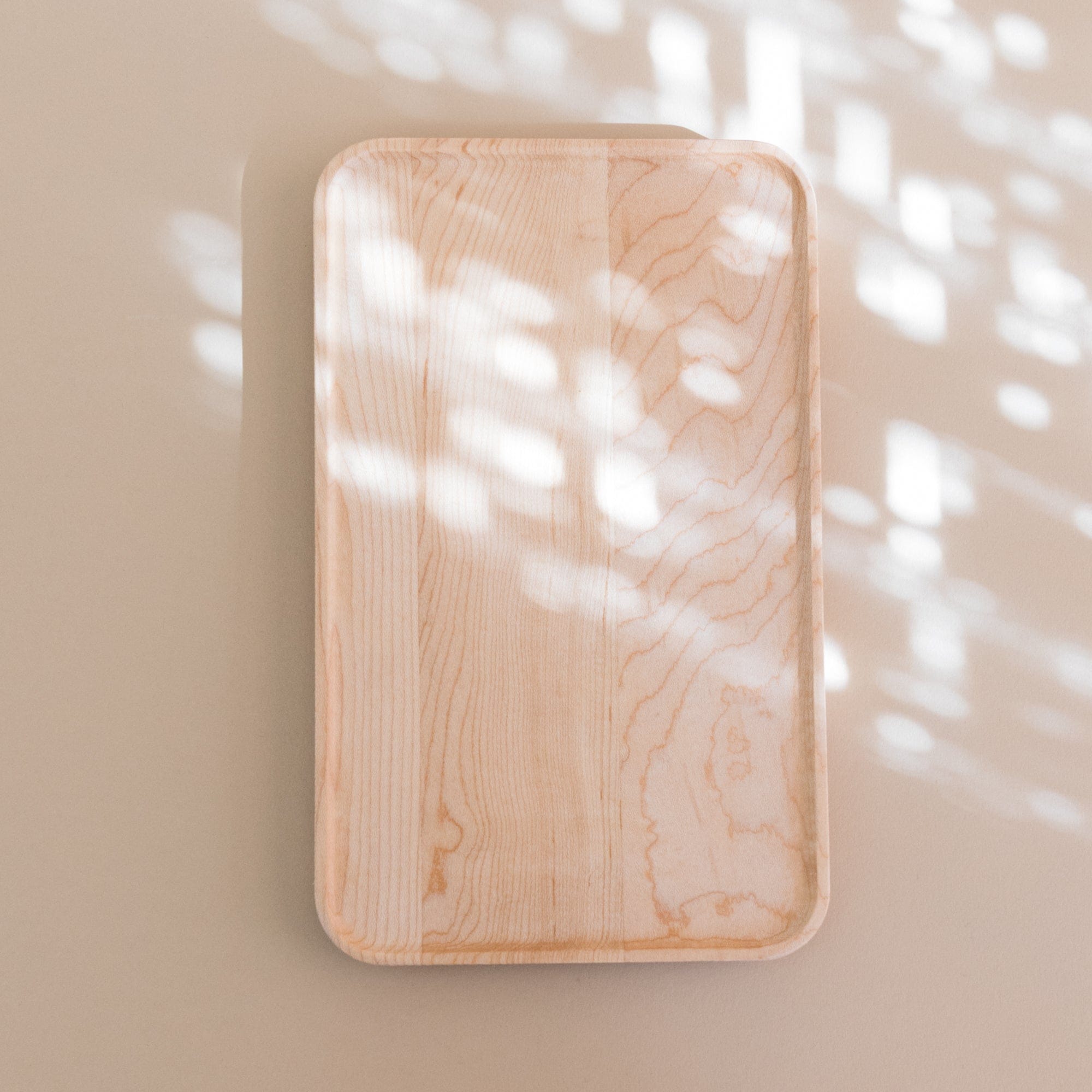 JK Adams Trays + Catchalls Medium Footed Maple Tray