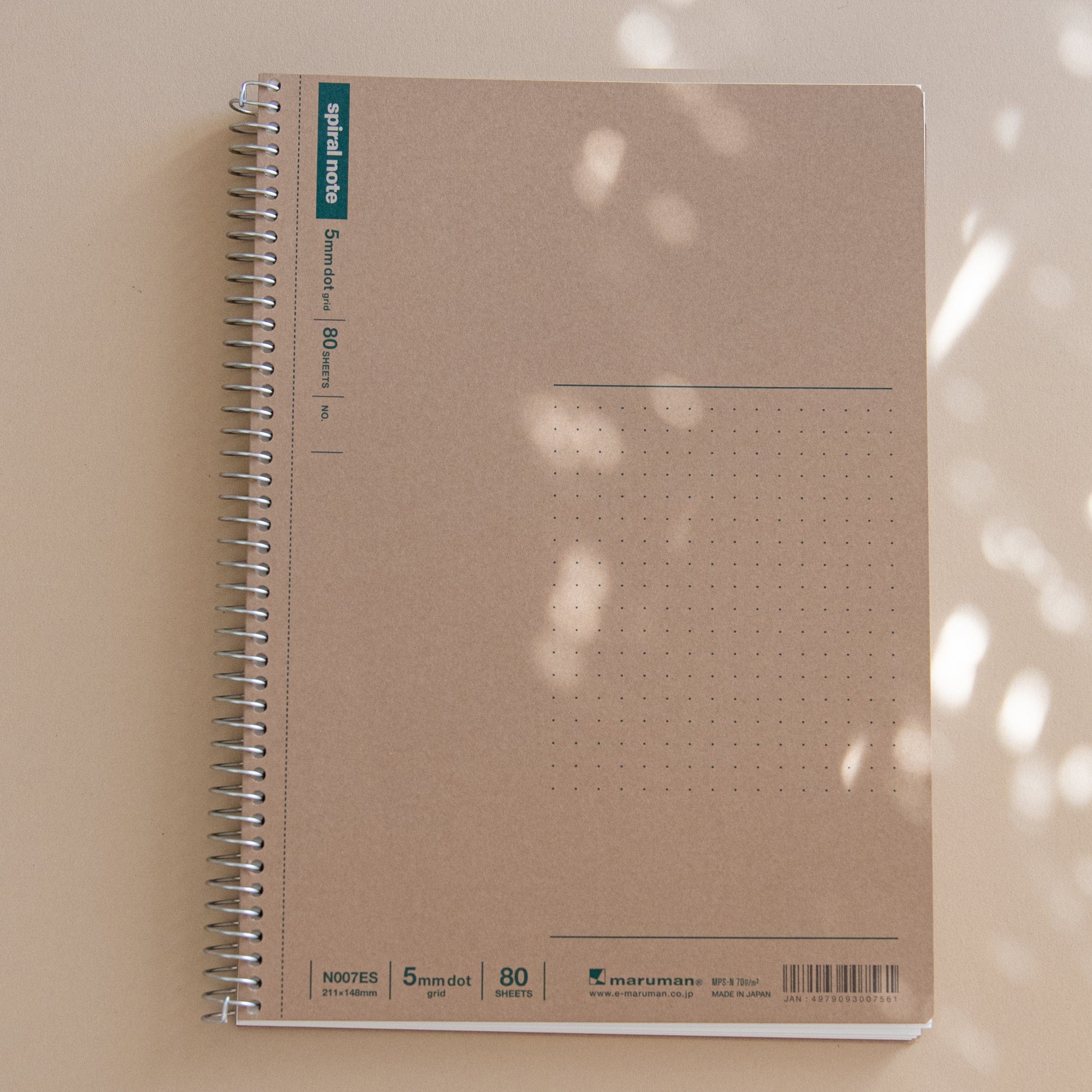 JPT America Stationery + Notebooks Spiral Notebook with Dot Grid Paper