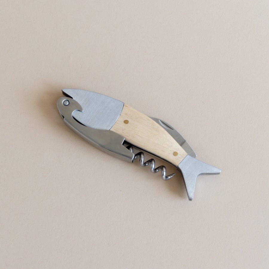 KIKKERLAND Barware Fish Corkscrew Bottle Opener