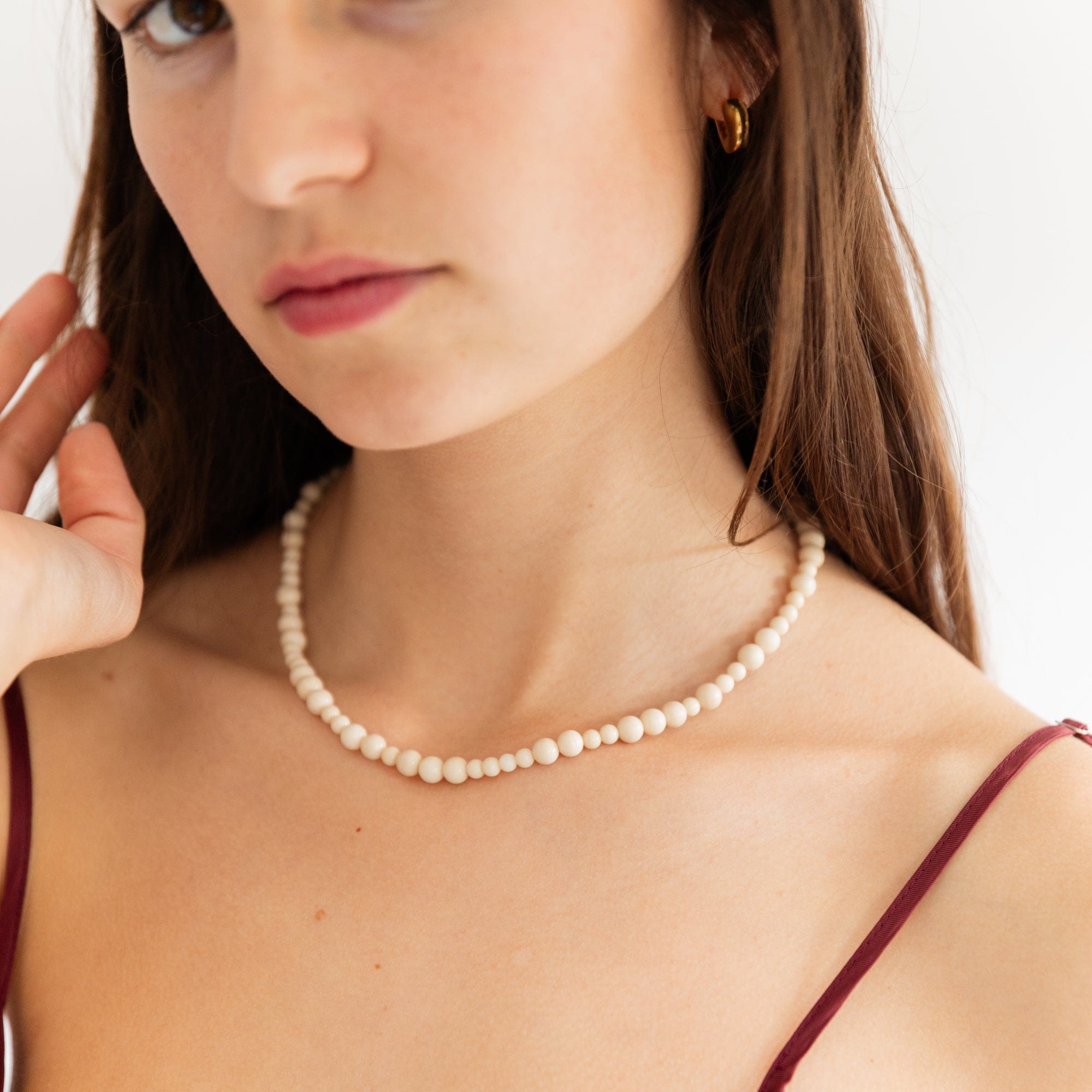 Labro Necklaces Otto Necklace in White Fossil