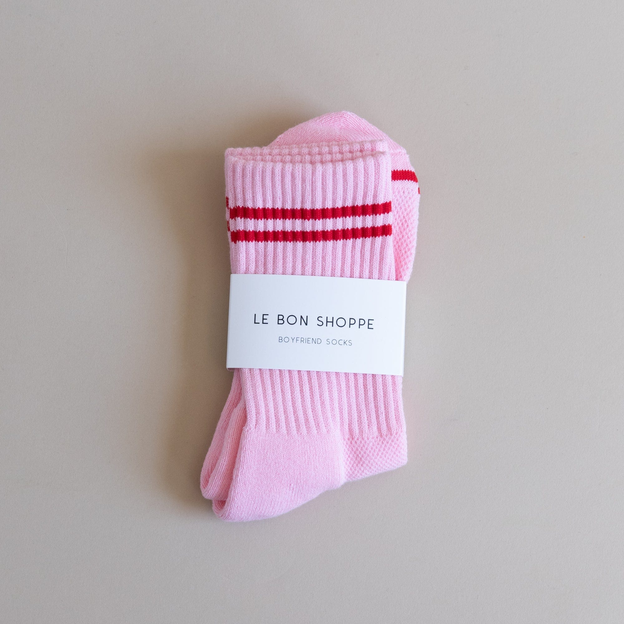 Le Bon Shoppe Socks Amour Pink Le Bon Boyfriend Socks