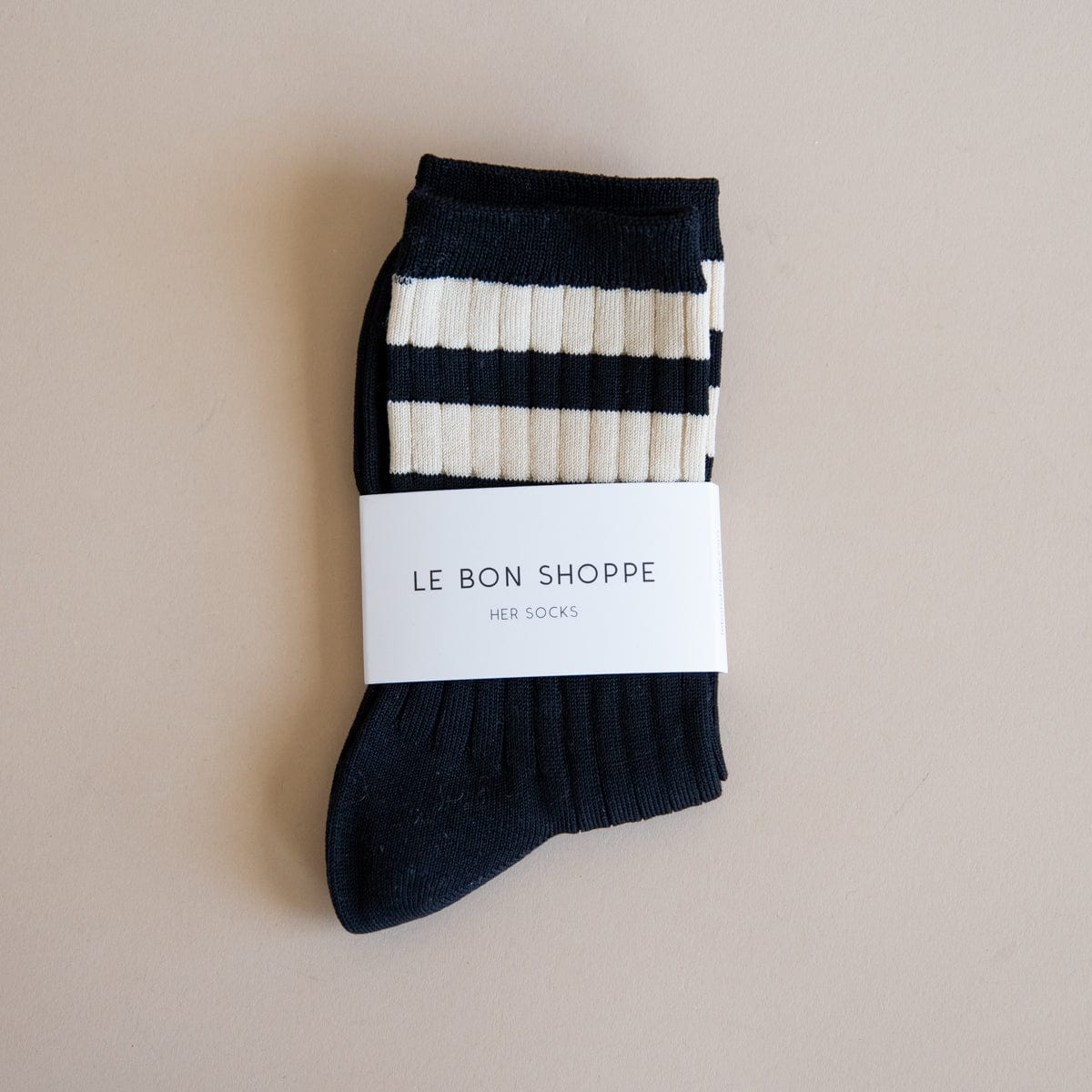 Le Bon Shoppe Socks Black Le Bon Her Varsity Socks