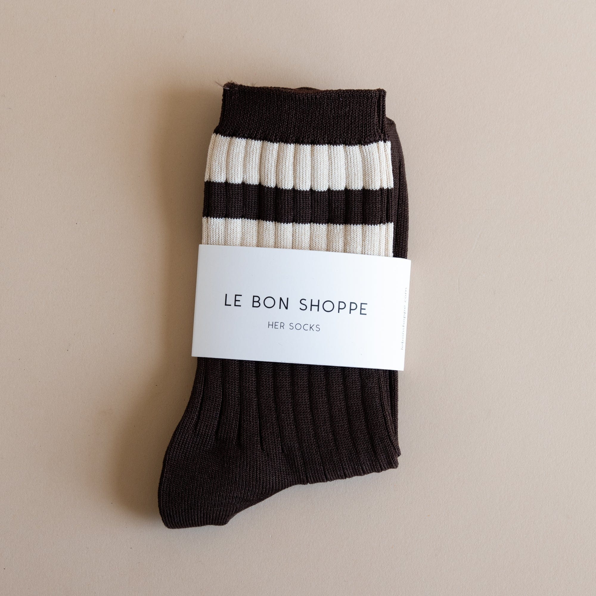 Le Bon Shoppe Socks Espresso Le Bon Her Varsity Socks