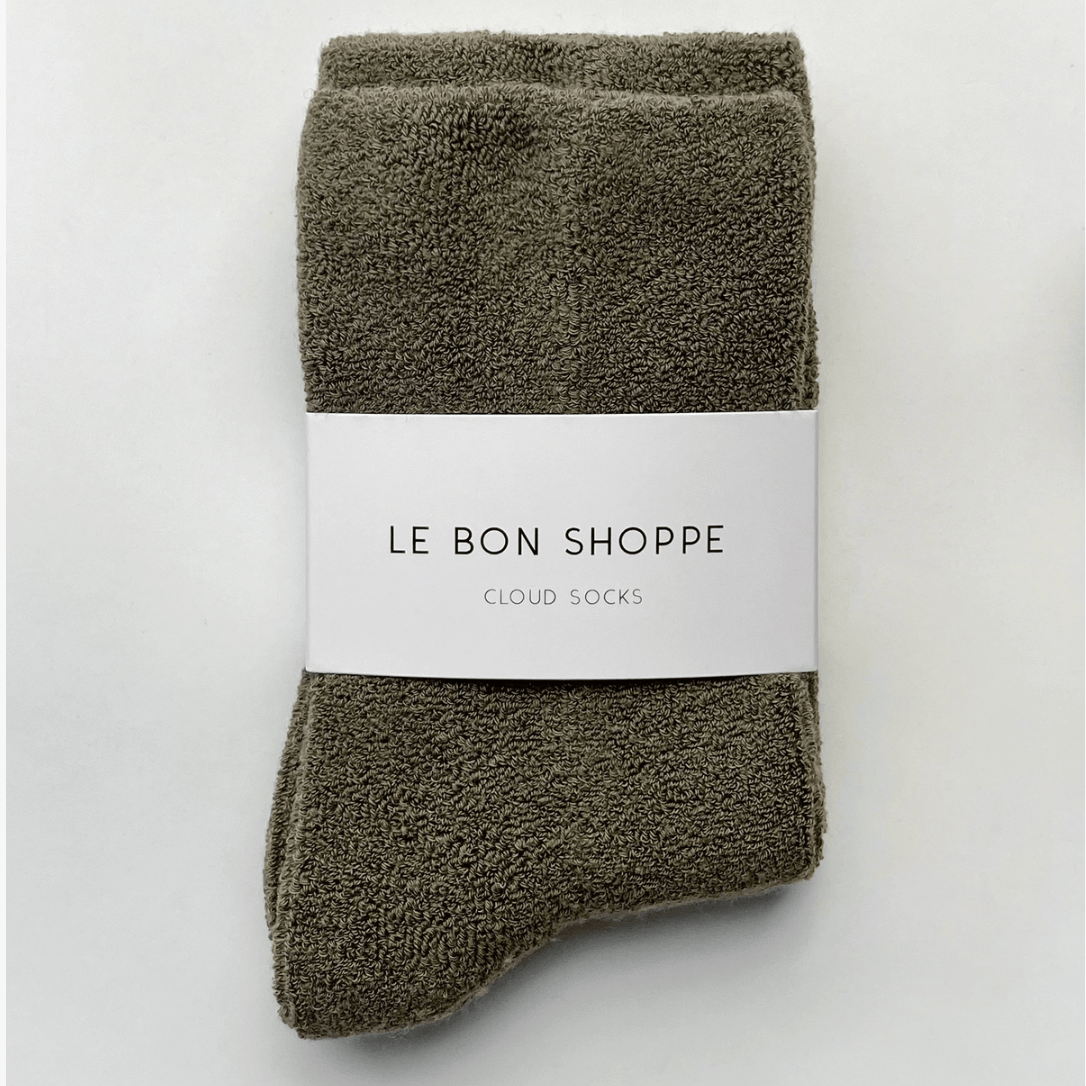 Le Bon Shoppe Socks Muted Sage Le Bon Cloud Socks