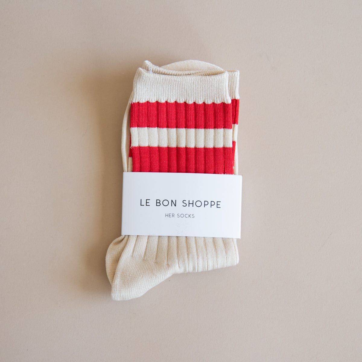 Le Bon Shoppe Socks Red Le Bon Her Varsity Socks