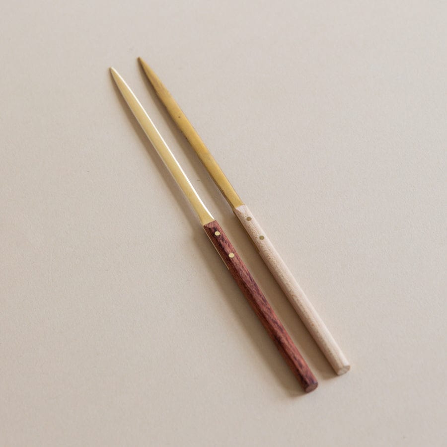 Letter Opener in Brass and Wood - +COOP