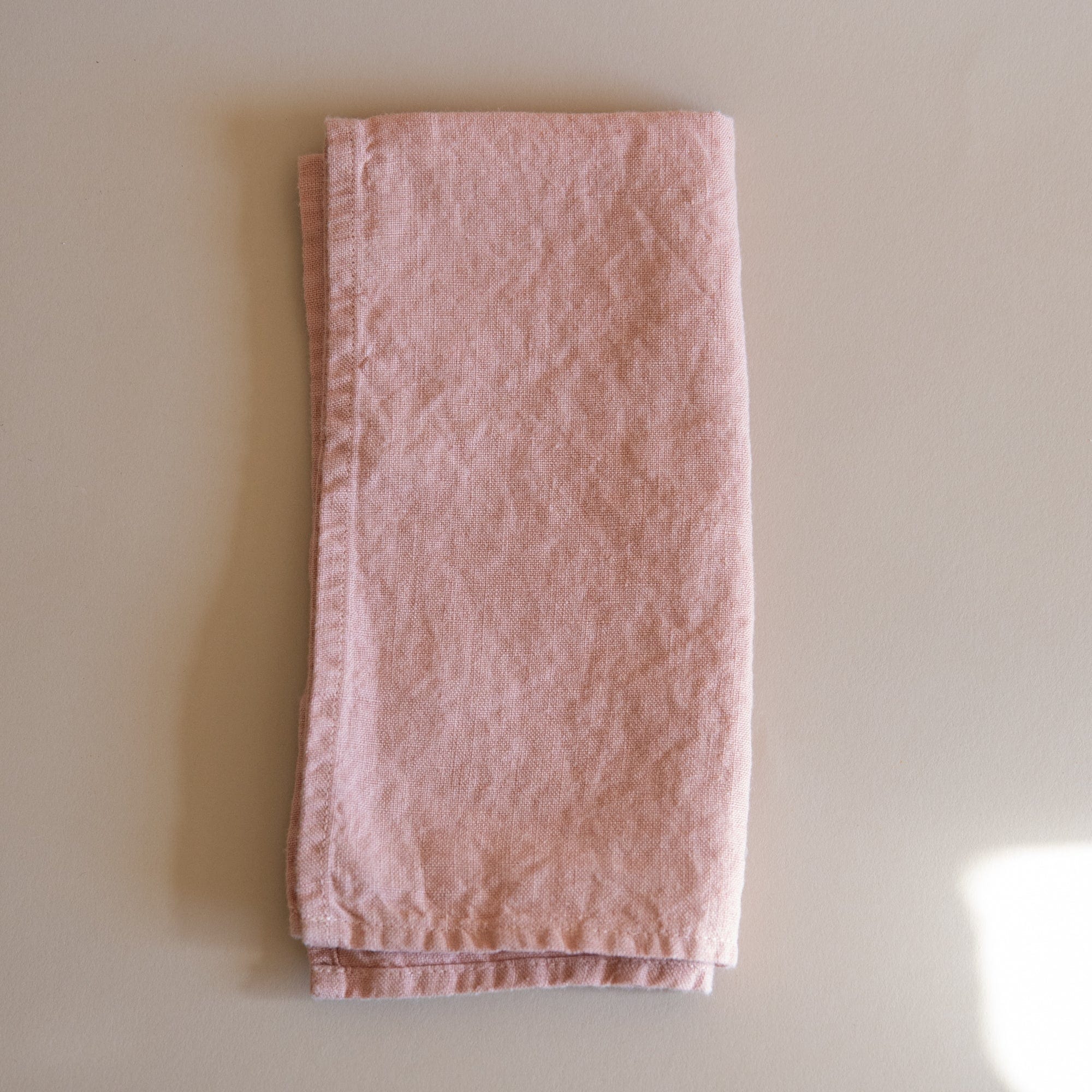 Linge Particulier Napkins Blush French Linen Hemmed Napkins