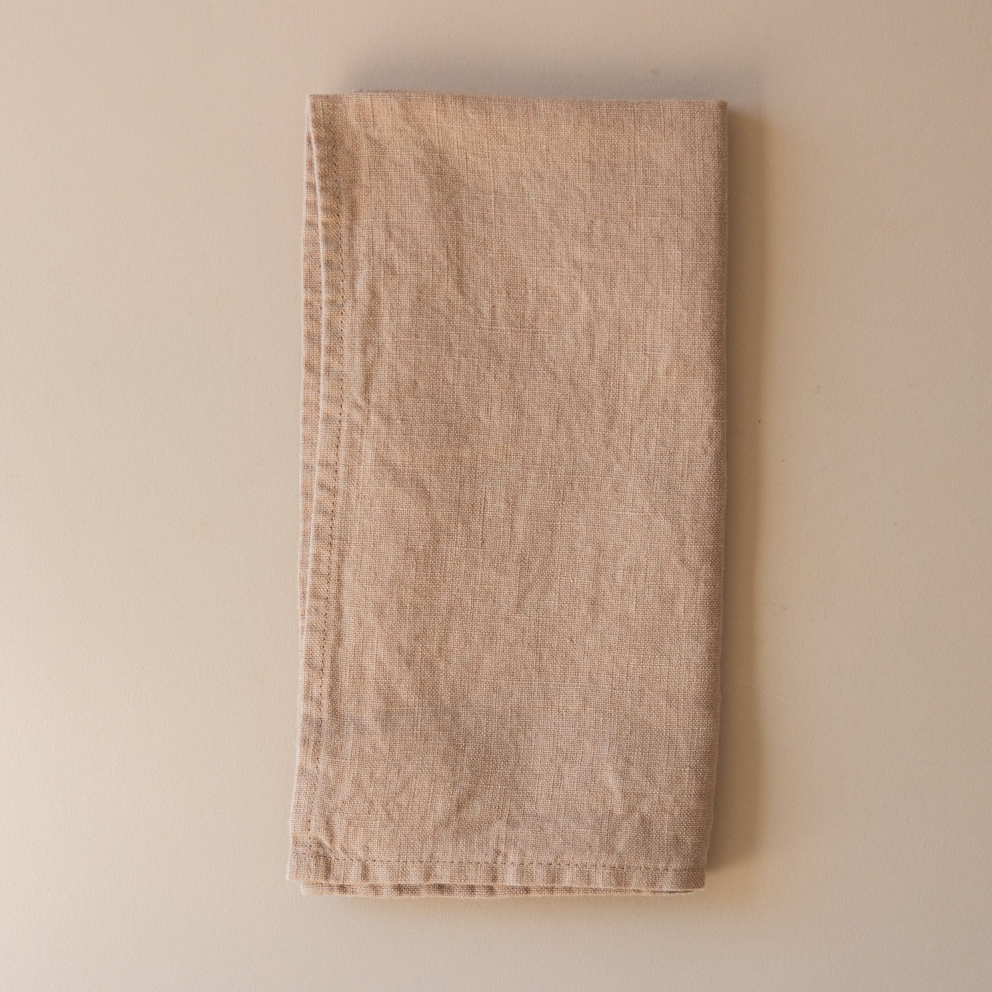 Linge Particulier Napkins Camel Linen Hemmed Napkins