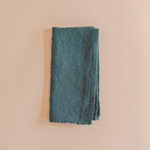 French Linen Hemmed Napkins - Cedar