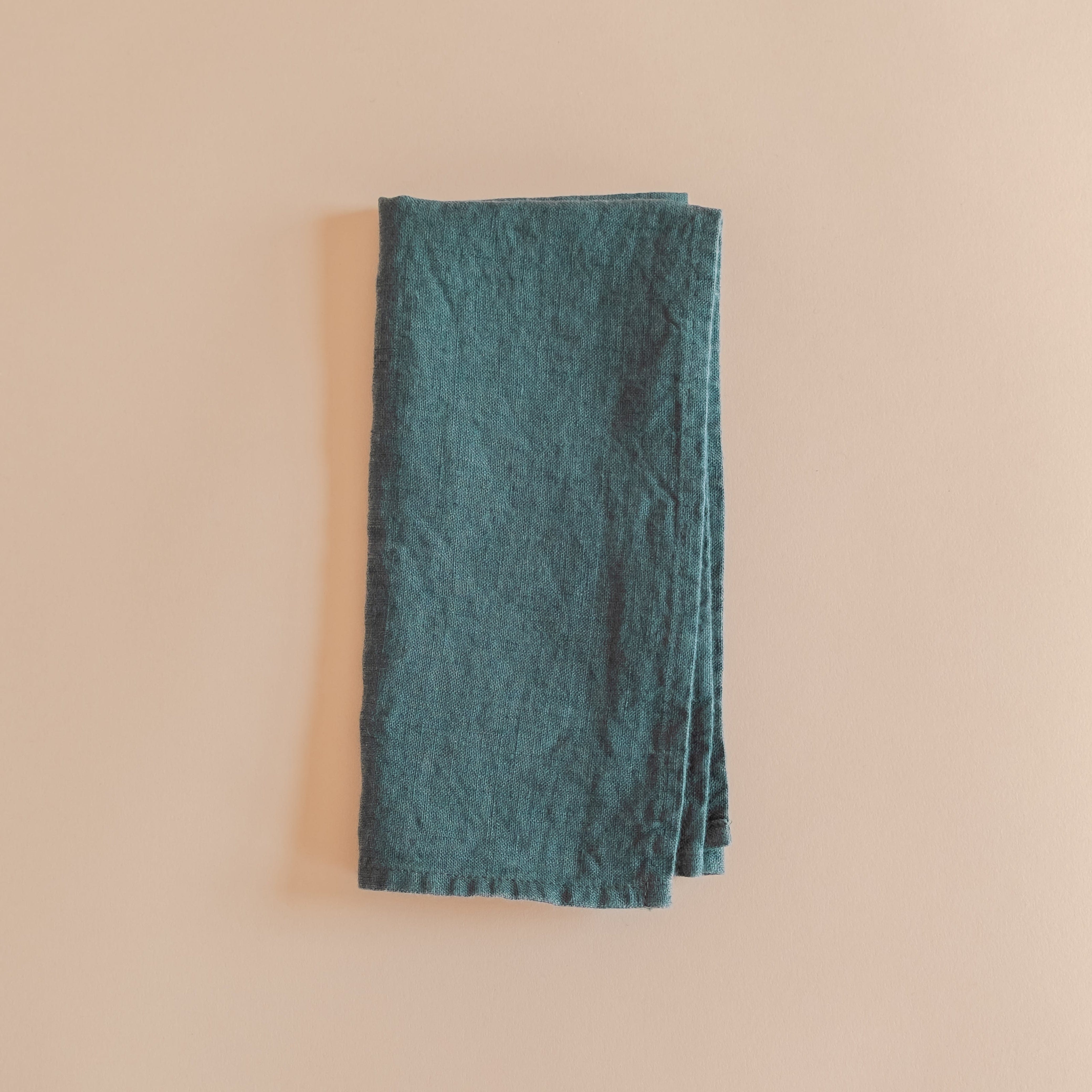 Linge Particulier Napkins Cedar French Linen Hemmed Napkins