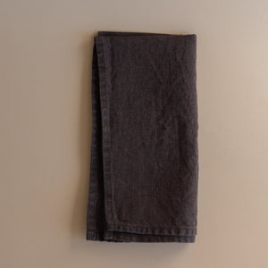 French Linen Hemmed Napkins - Dark Brown
