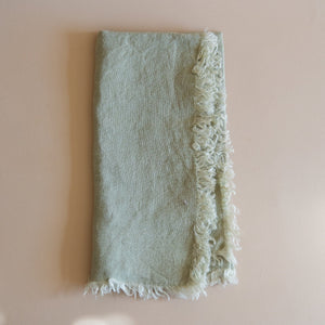 French Linen Fringed Napkins - Fennel