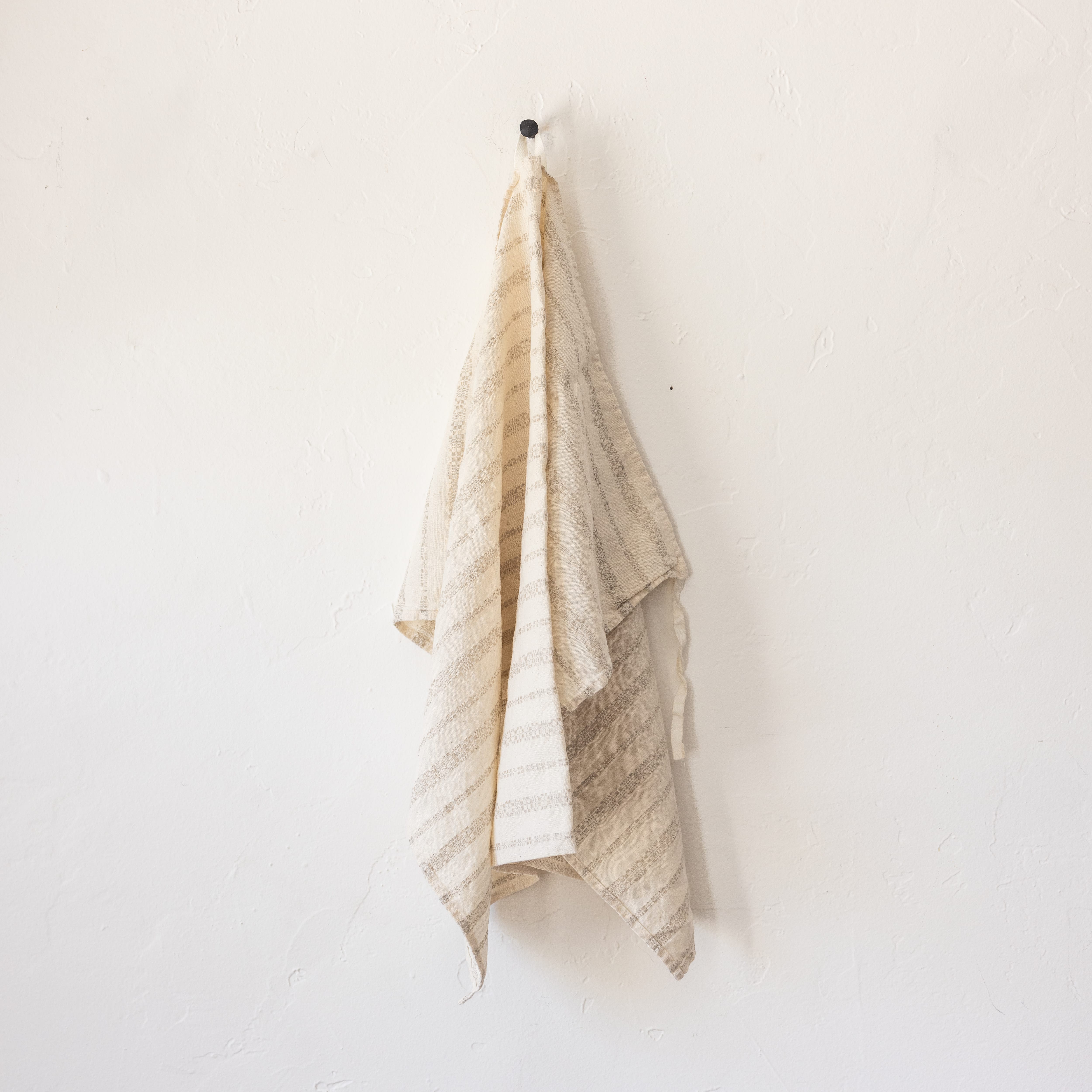 Linge Particulier Napkins Taupe Embroidery French Linen Dishtowel
