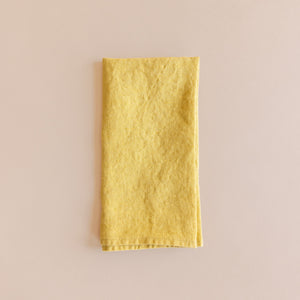 French Linen Hemmed Napkins - Turmeric