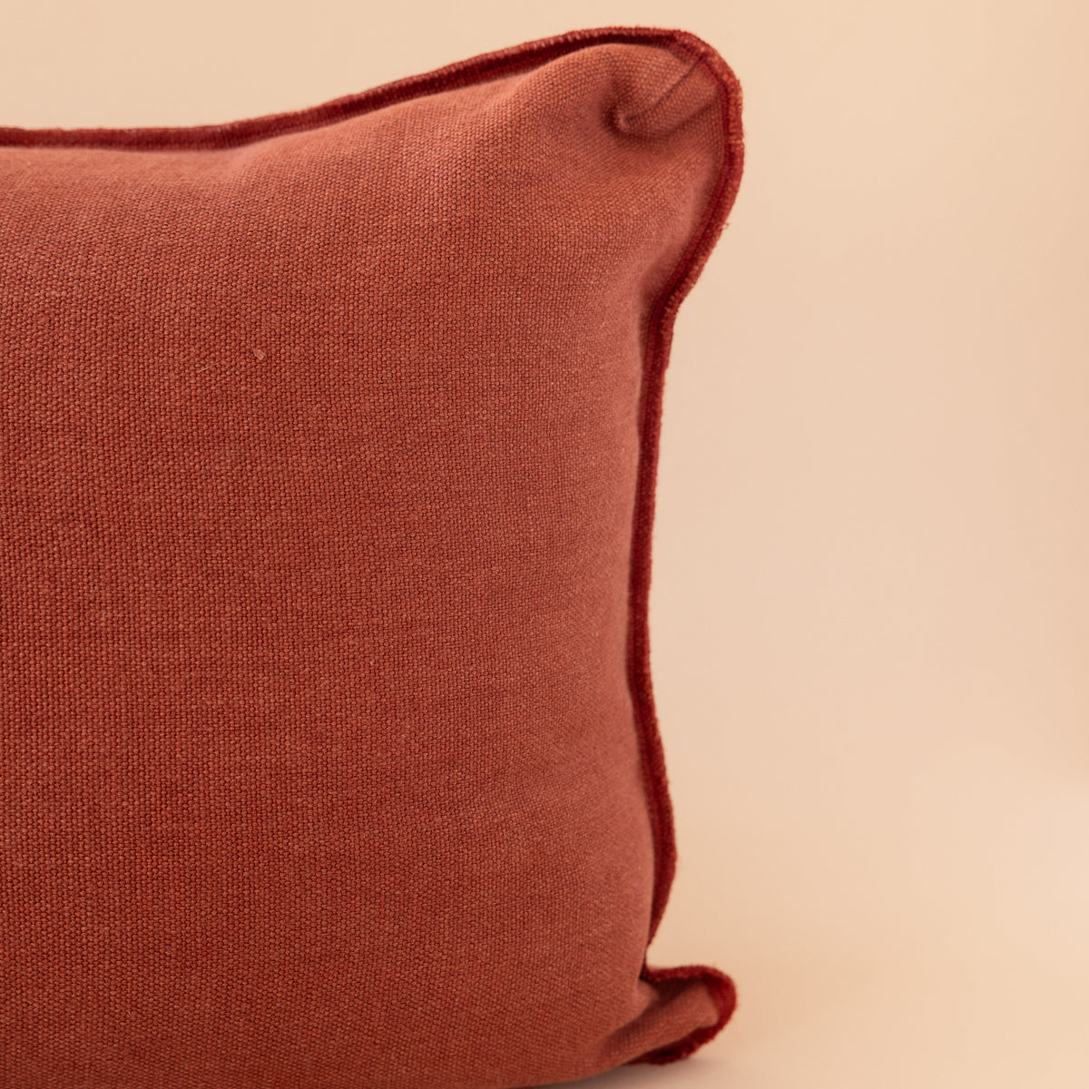 Linge Particulier Pillows Dark Old Orange Heavyweight French Linen Pillow