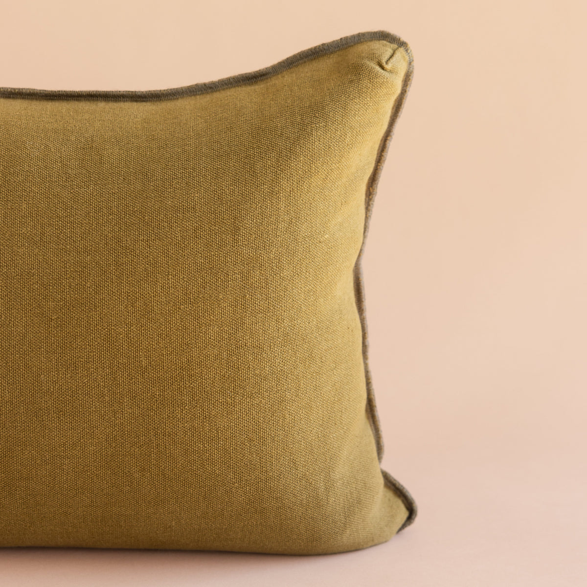 Linge Particulier Pillows Olive Heavyweight French Linen Pillow