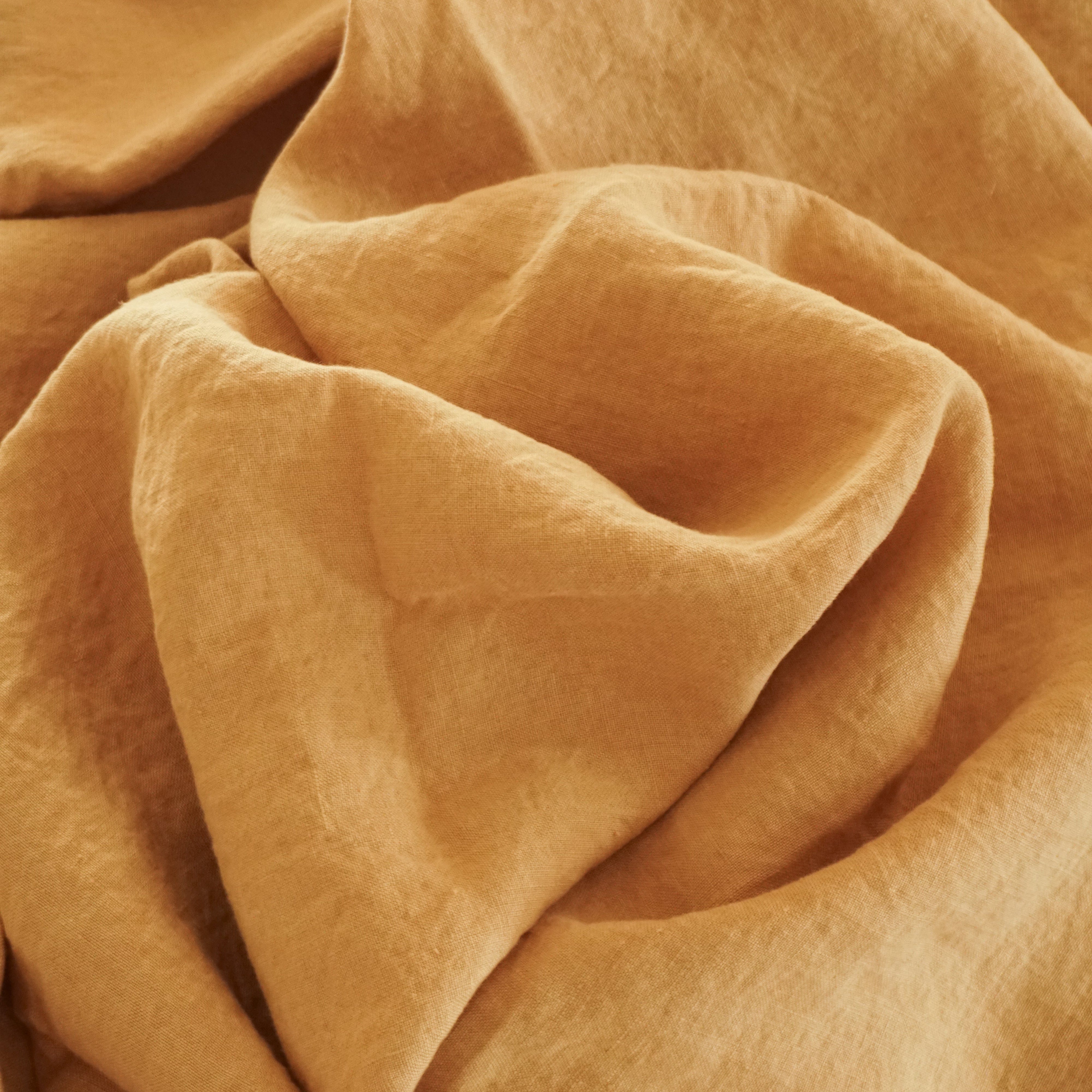 Linge Particulier Tablecloths Large -  63" x 118" / Light Caramel French Linen Tablecloth