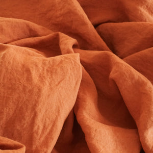 French Linen Tablecloth - Light Sienna