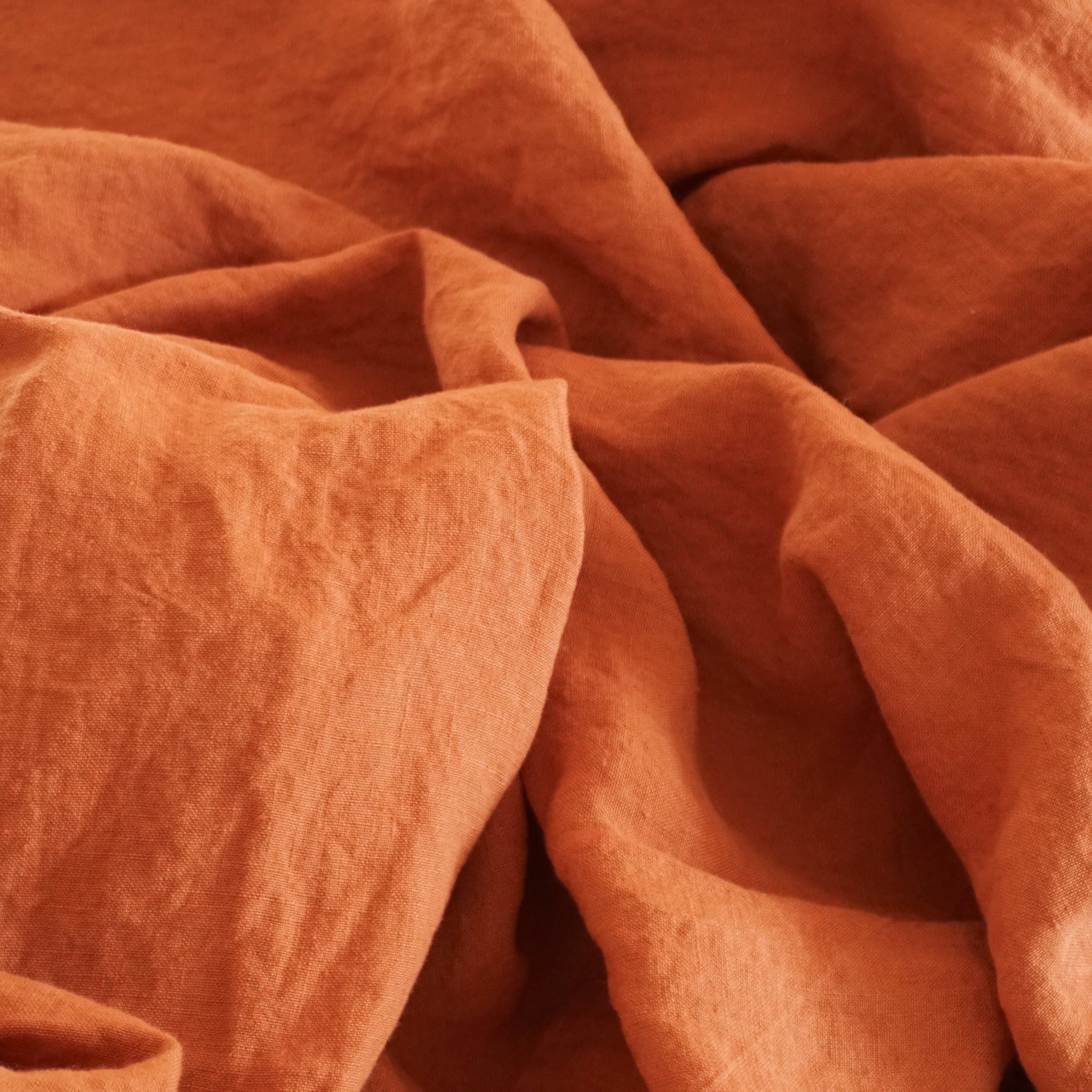 Linge Particulier Tablecloths Large -  63" x 118" / Light Sienna French Linen Tablecloth