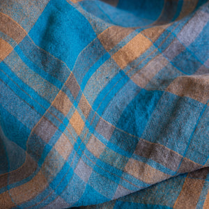 French Linen Tablecloth - Peacock Tartan