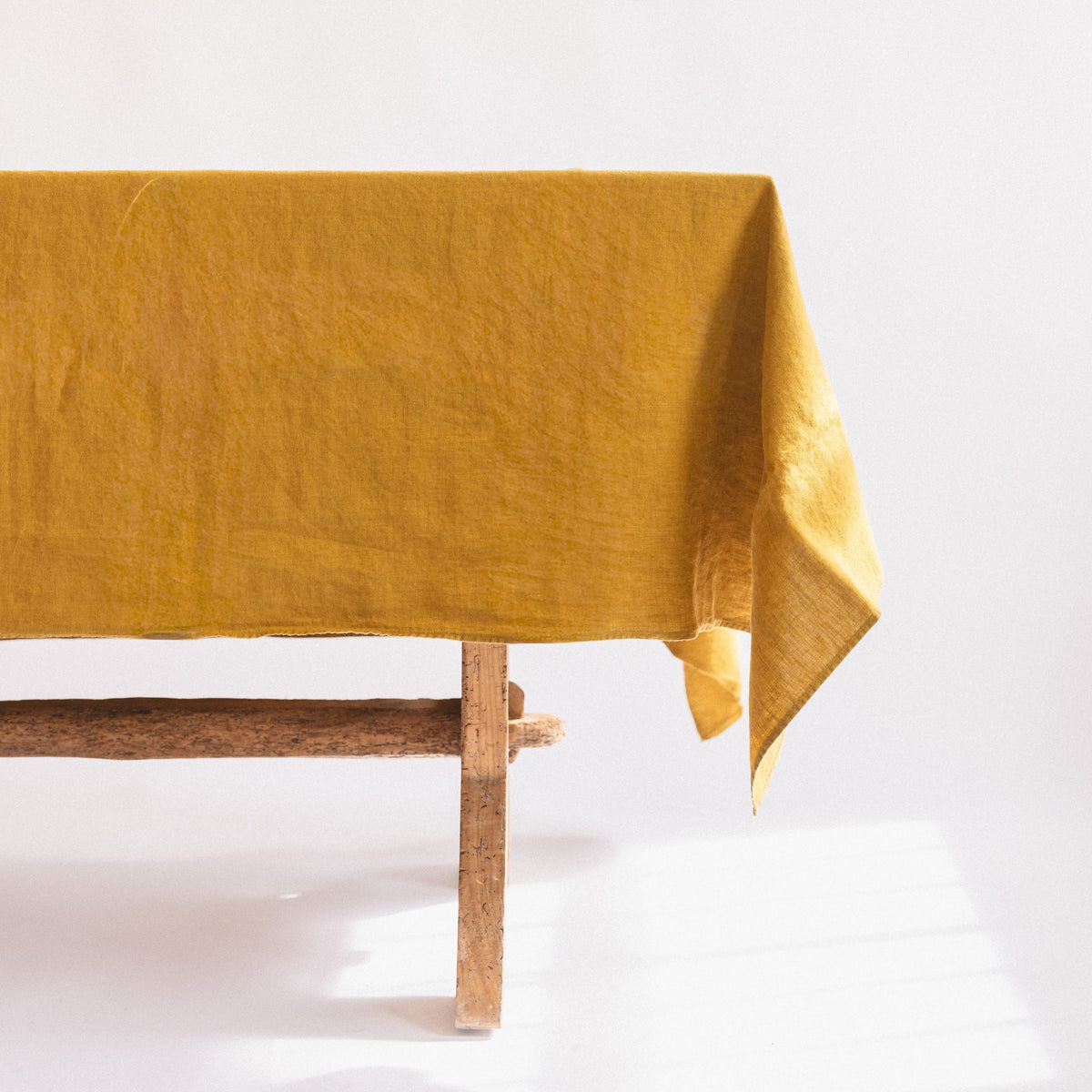 Linge Particulier Tablecloths Large -  63" x 118" / Tobacco French Linen Tablecloth