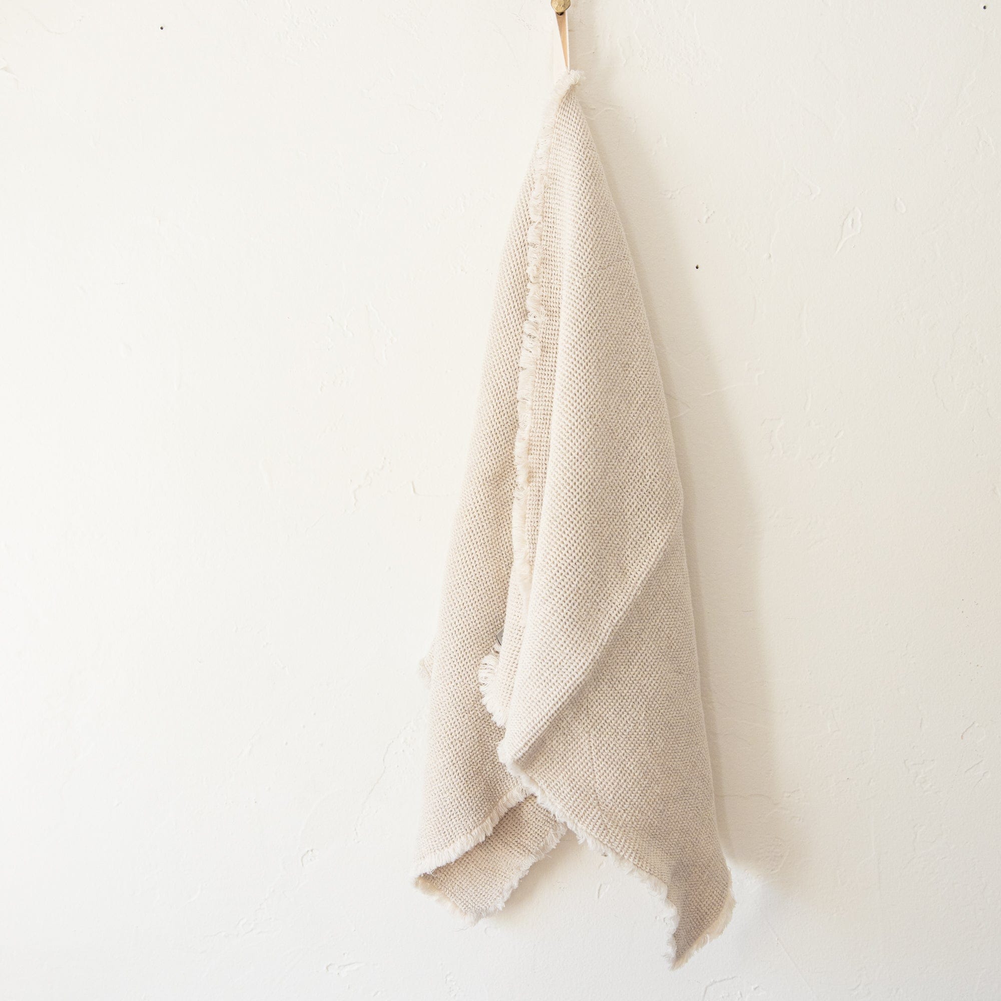 Lissoy Bath Towels Fringed Waffle Towel