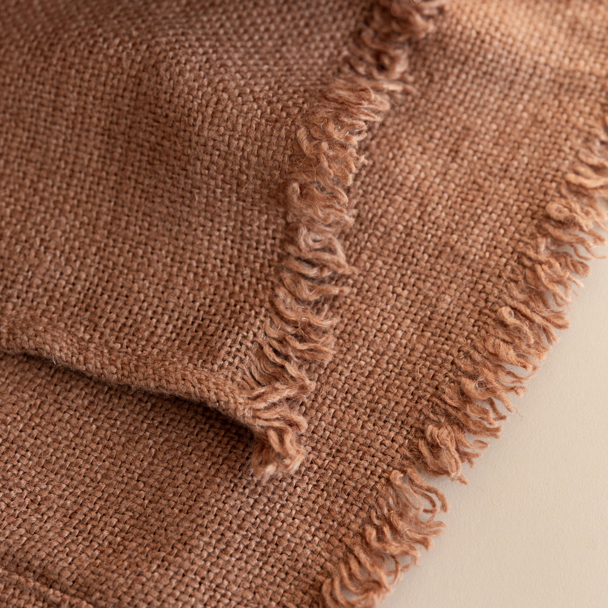 Lissoy Blankets + Throws Argile Flax Linen Throw