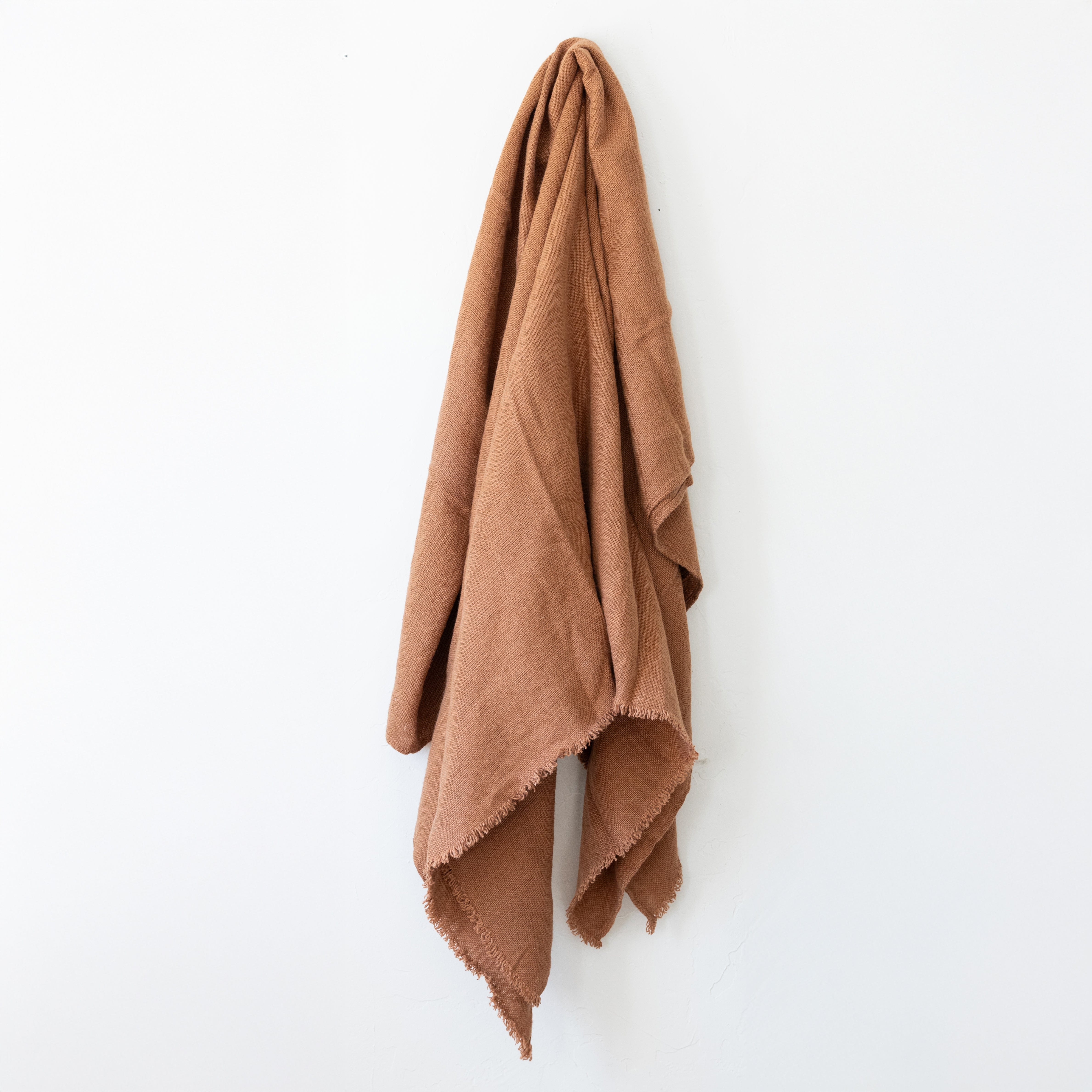 Lissoy Blankets + Throws Flax Linen Throw