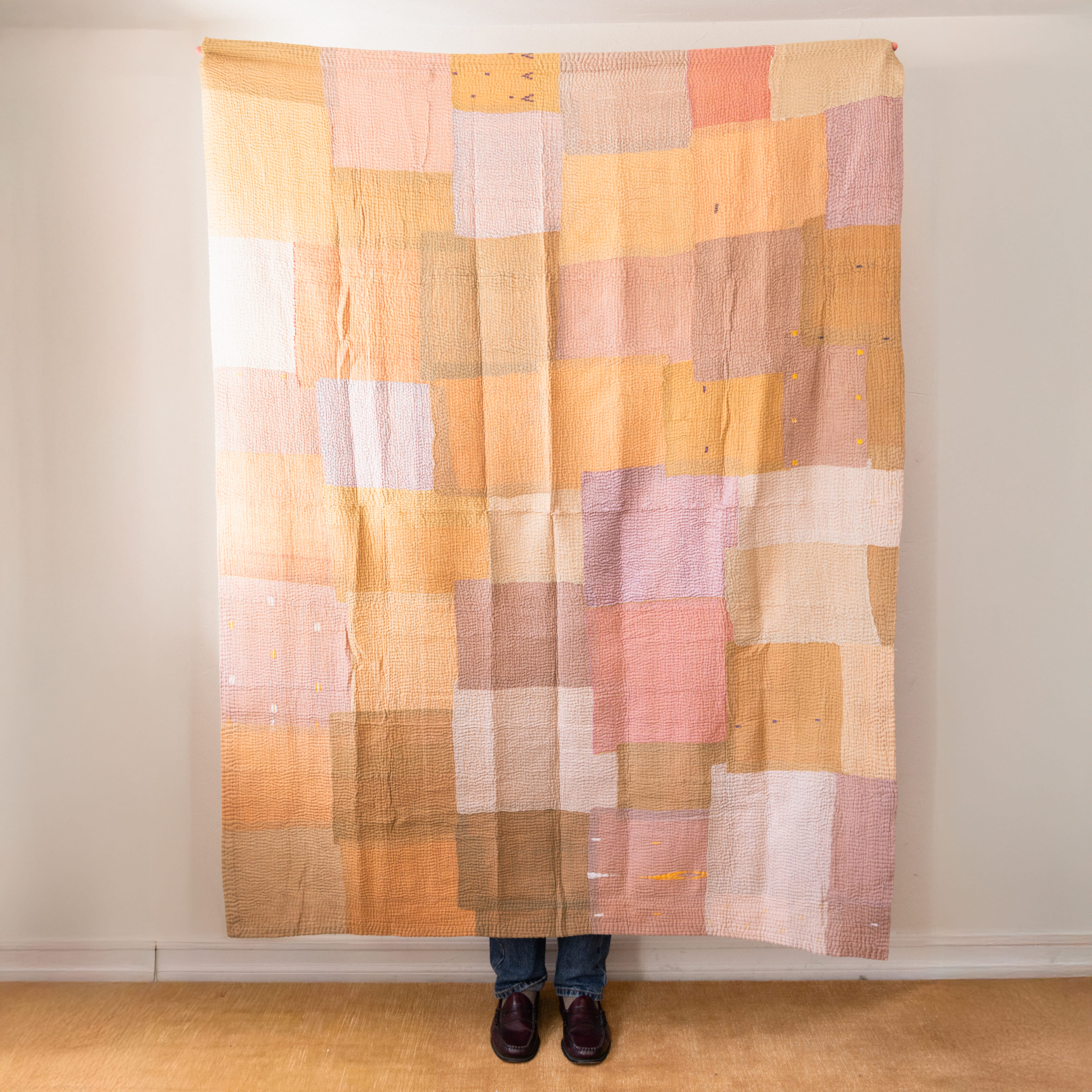 Maison Mieko Blankets + Throws Mushroom Vintage Patch Kantha Throw