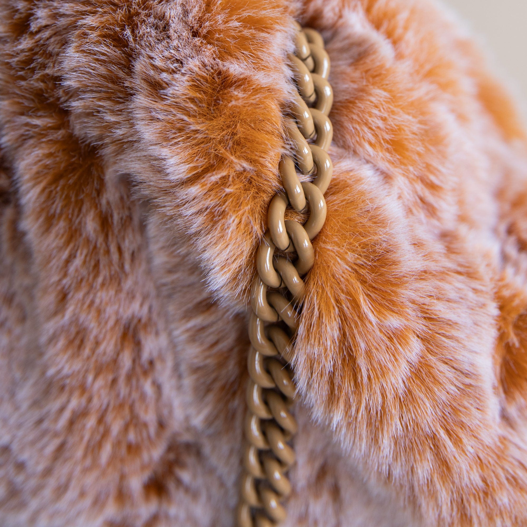 Maria La Rosa Bags Furry Clutch in Orange