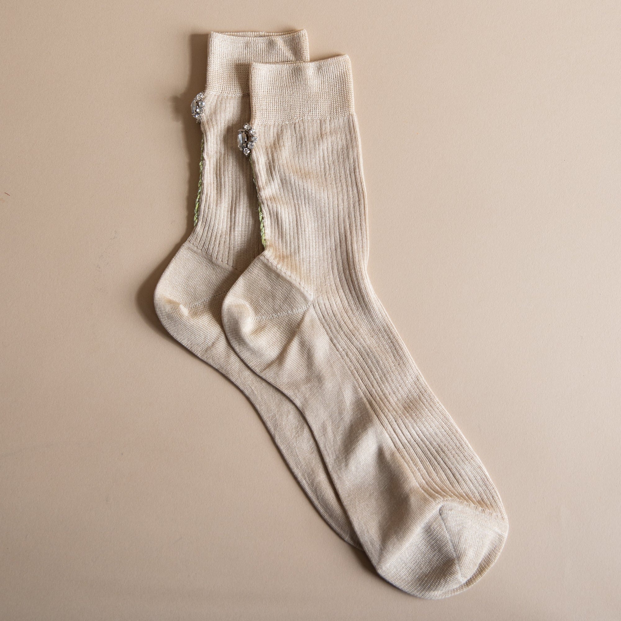 Maria La Rosa Socks Beige Leonora Socks by Maria La Rosa