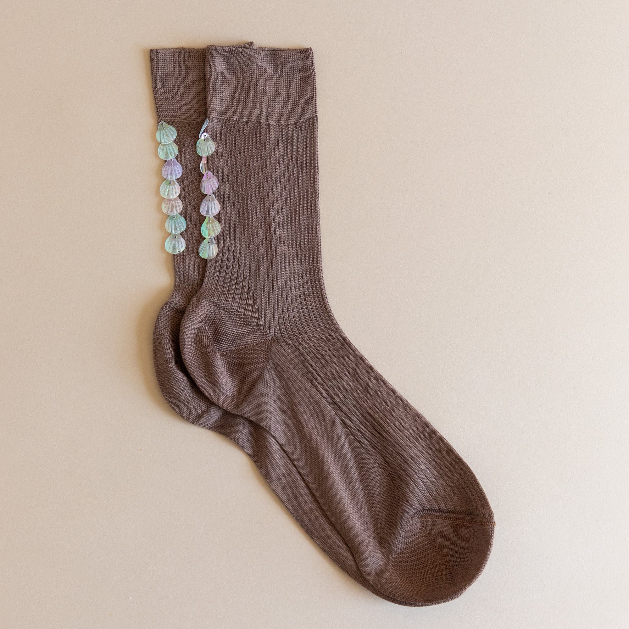 Maria La Rosa Socks Brown Coquilles Socks by Maria La Rosa