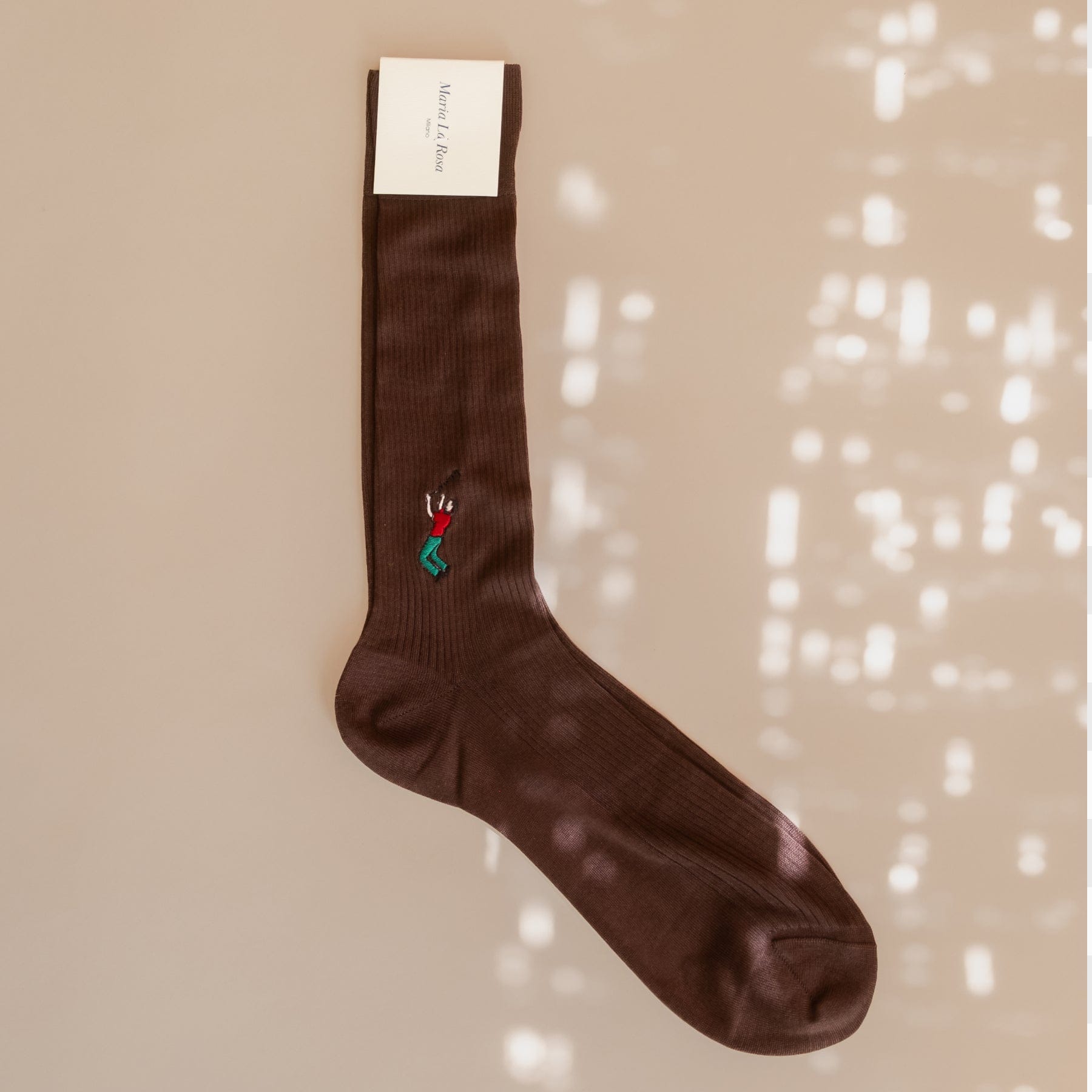Maria La Rosa Socks Dark Brown Maria La Rosa Men's Golf Club Socks
