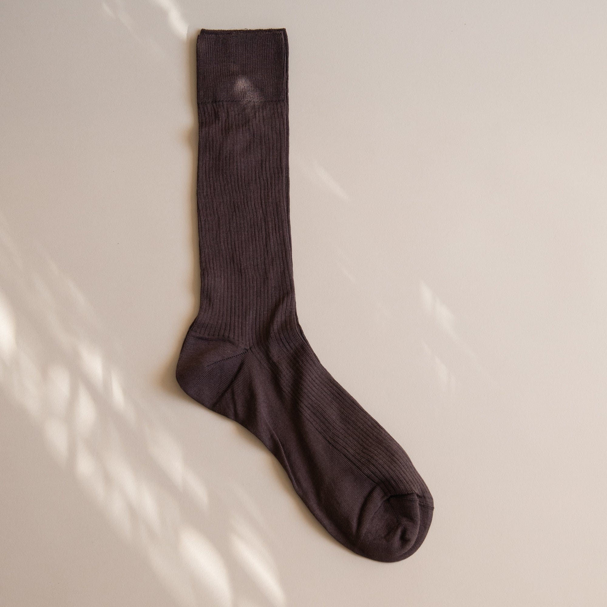 Maria La Rosa Socks Dark Brown Maria La Rosa Men's One Ribbed Socks